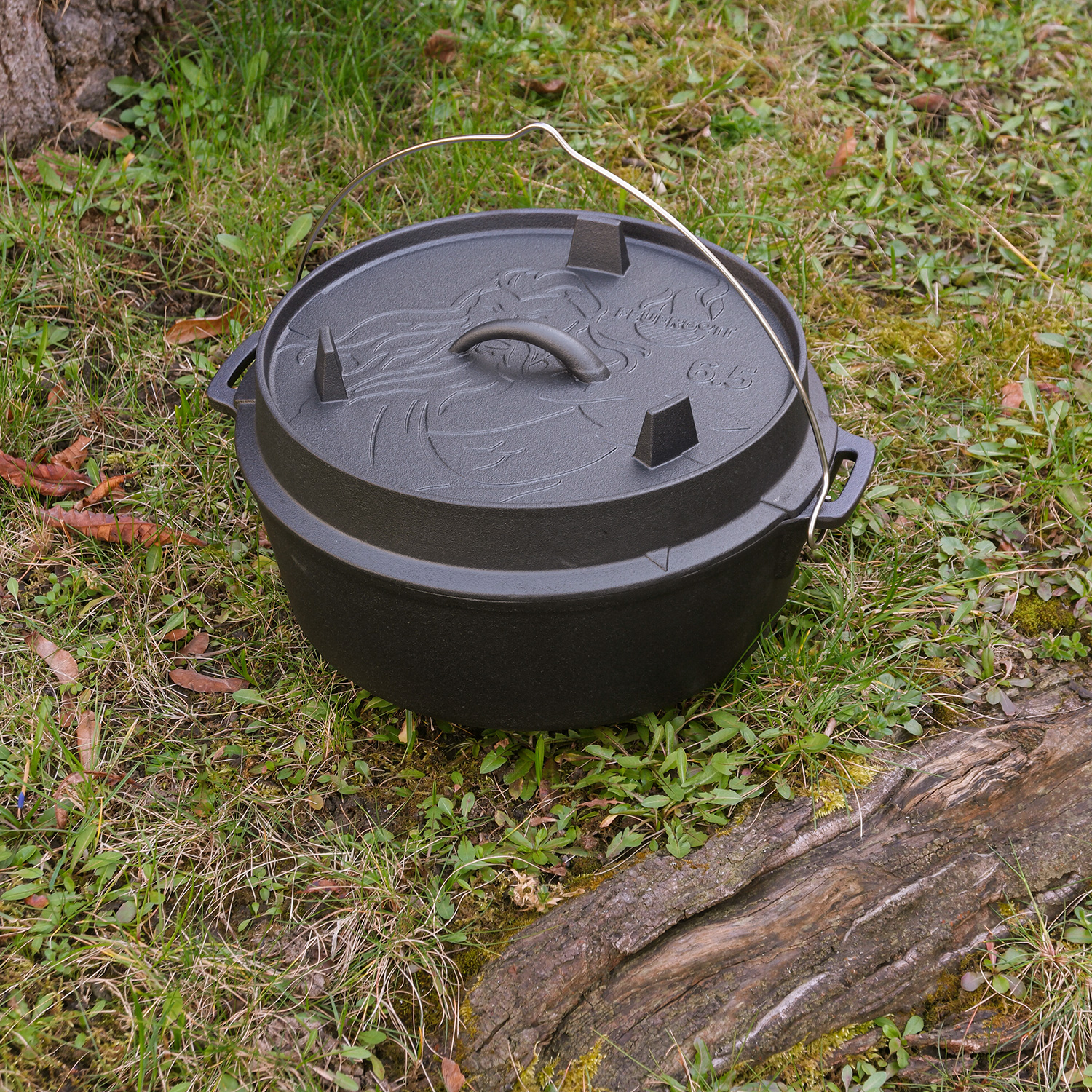 FEUERGOTT Dutch Oven 6,5 l mit Füßen