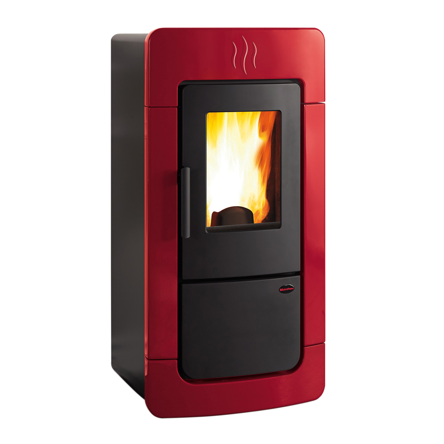 Pelletofen wasserführend Extraflame Diadema ACS Bordeaux