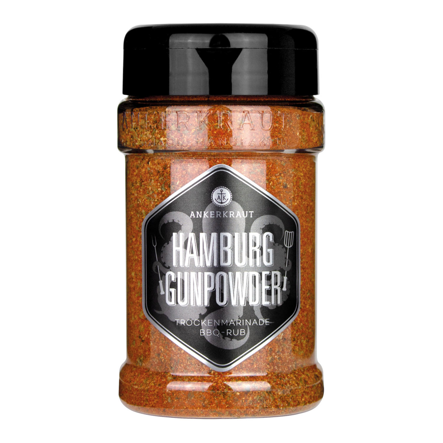 Ankerkraut BBQ-Rub Hamburg Gunpowder 200 g Streuer