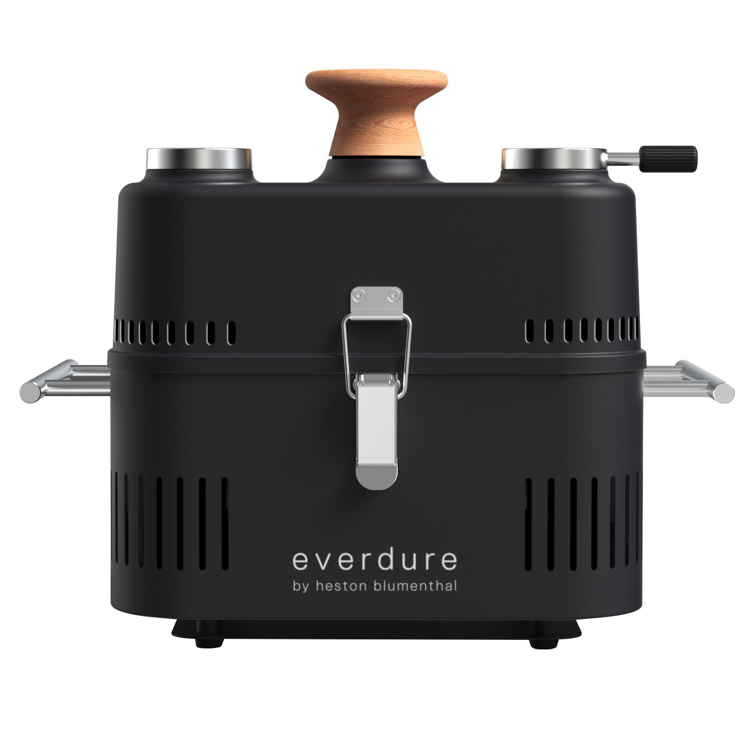 Everdure CUBE 360 tragbarer Holzkohlegrill mit Deckel All Black