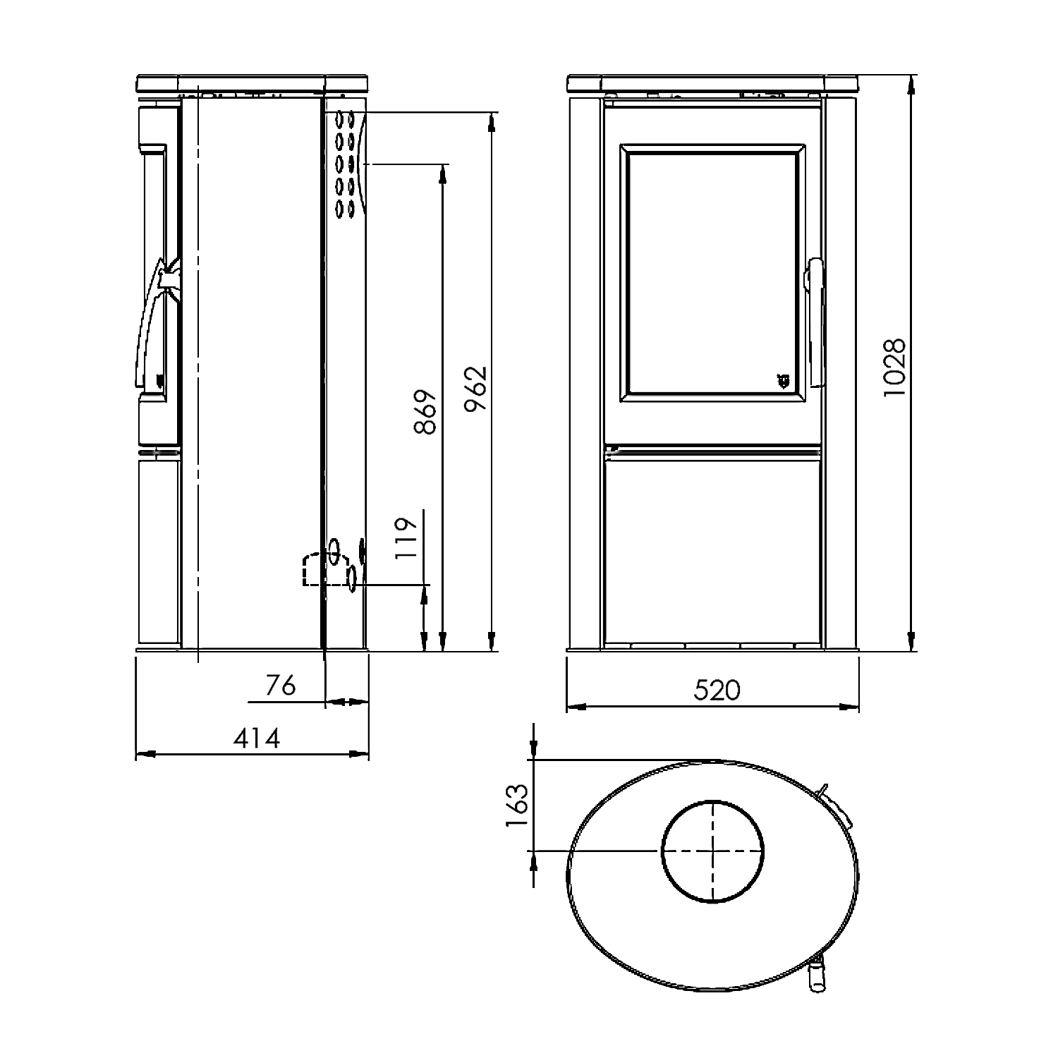 Varde Shape 2 Kaminofen Stahl Schwarz