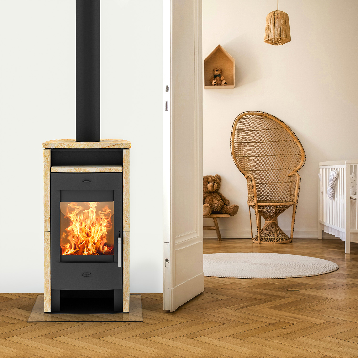 Fireplace Elite Budapest Kaminofen Sandstein