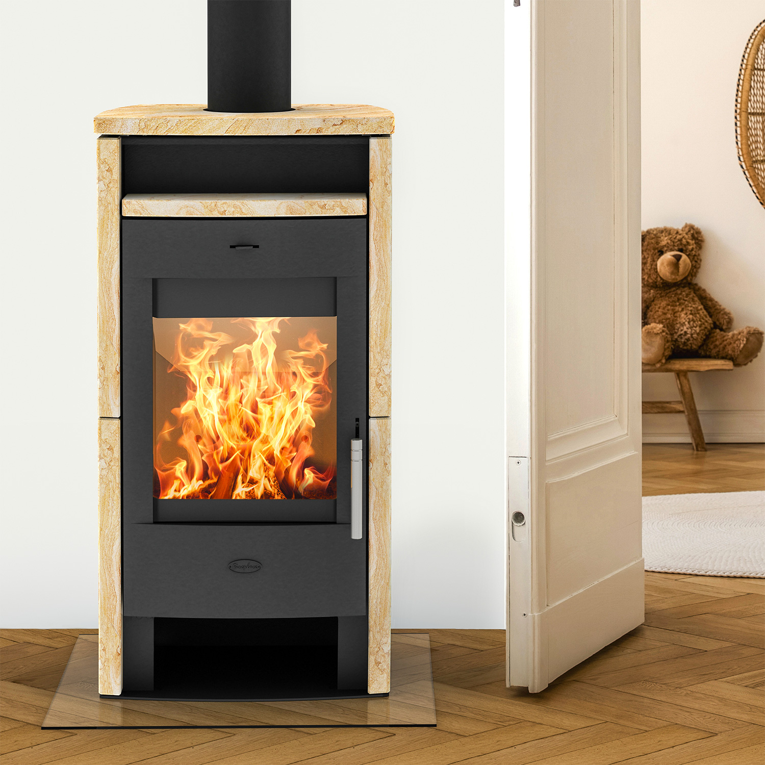 Fireplace Elite Budapest Kaminofen Sandstein