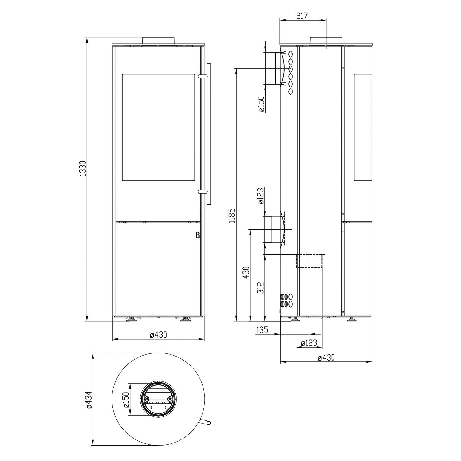 Olsberg Tipas Plus Compact Kaminofen Stahl Schwarz + 1 m³ Kaminholz gratis