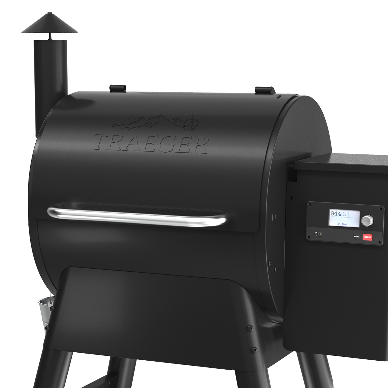 Traeger PRO D2 575 Pellet Grill schwarz inkl. Abdeckhaube, Ablaufblech-Schutzfolie + Hartholz Pellets Cherry 9 kg