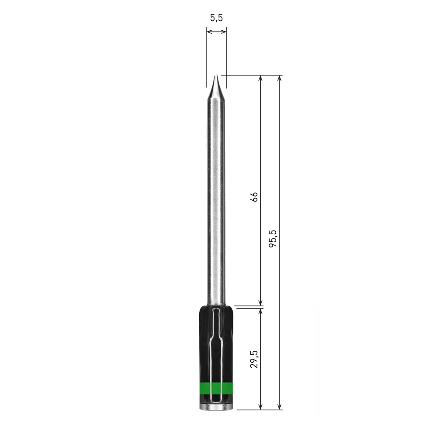 The MeatStick Mini Einzelstick Temperaturfühler Grün