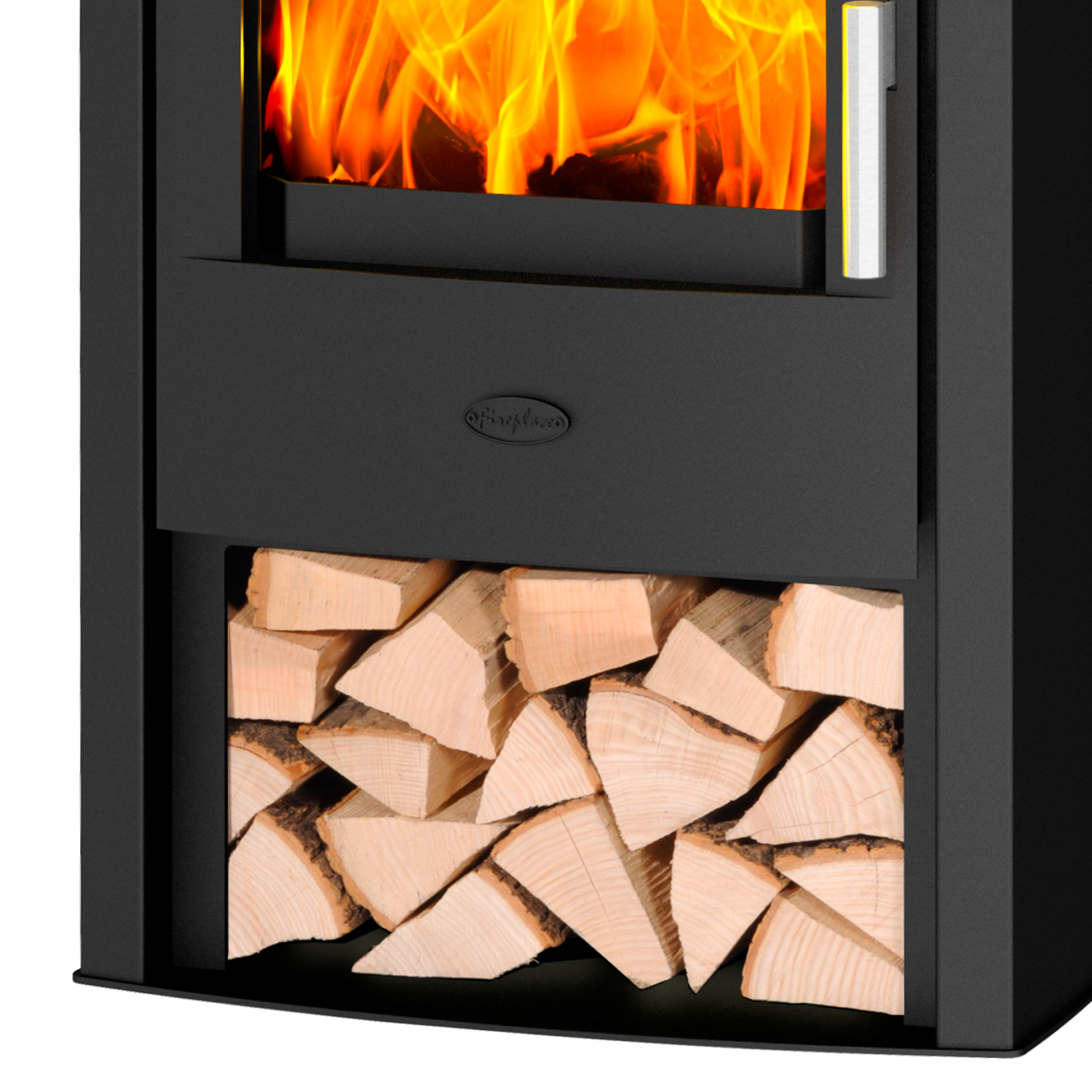 Fireplace Tuvalu Kaminofen Stahl Schwarz | Topplatte Speckstein