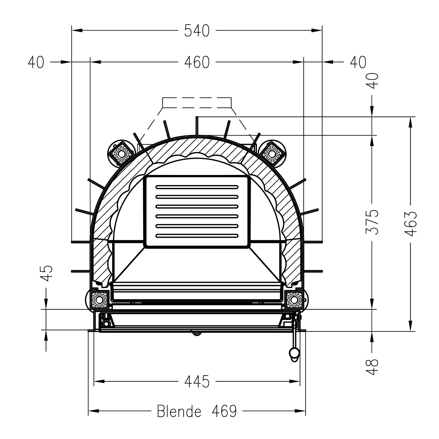 Spartherm Mini R1V-4S Kamineinsatz 51 cm links