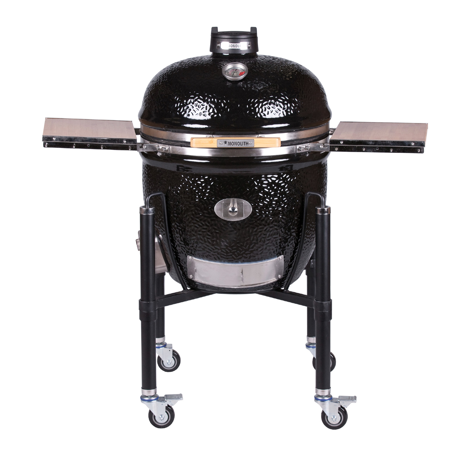 MONOLITH LeCHEF BBQ GURU Keramikgrill PRO-Serie 2.0 Schwarz mit Gestell und Seitentischen