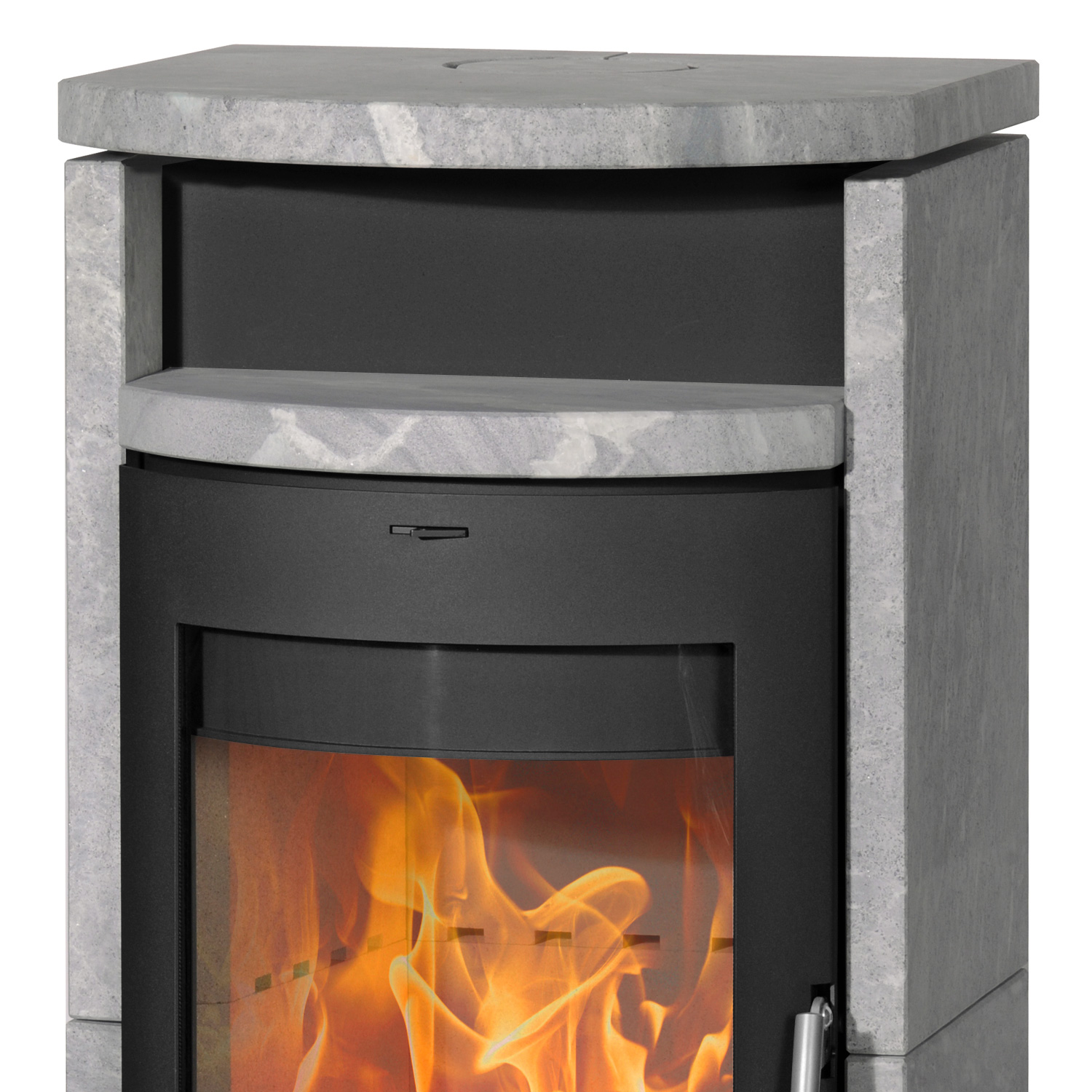 Fireplace Barcelona Kaminofen Stahl Schwarz | Speckstein