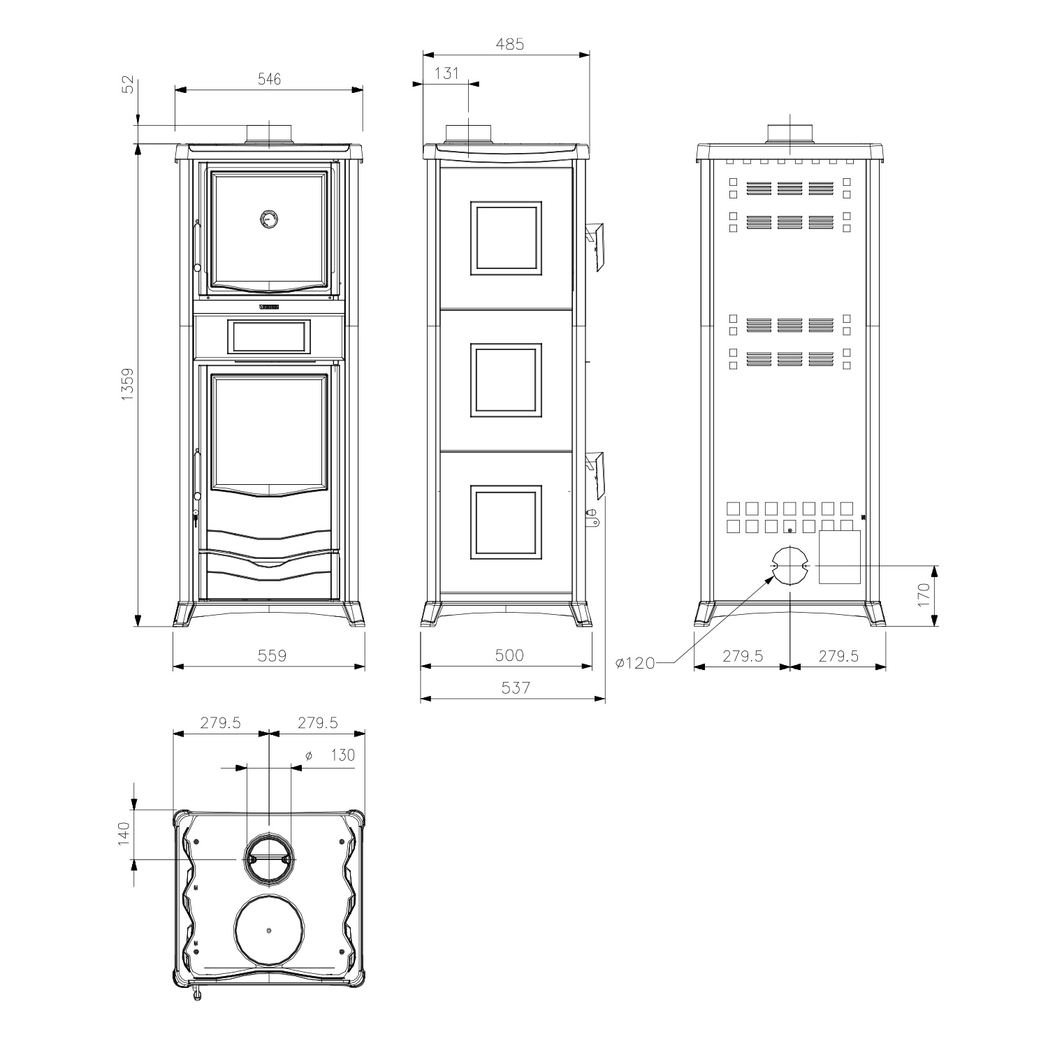 La Nordica Rossella Plus Forno EVO Kaminofen Liberty Panna