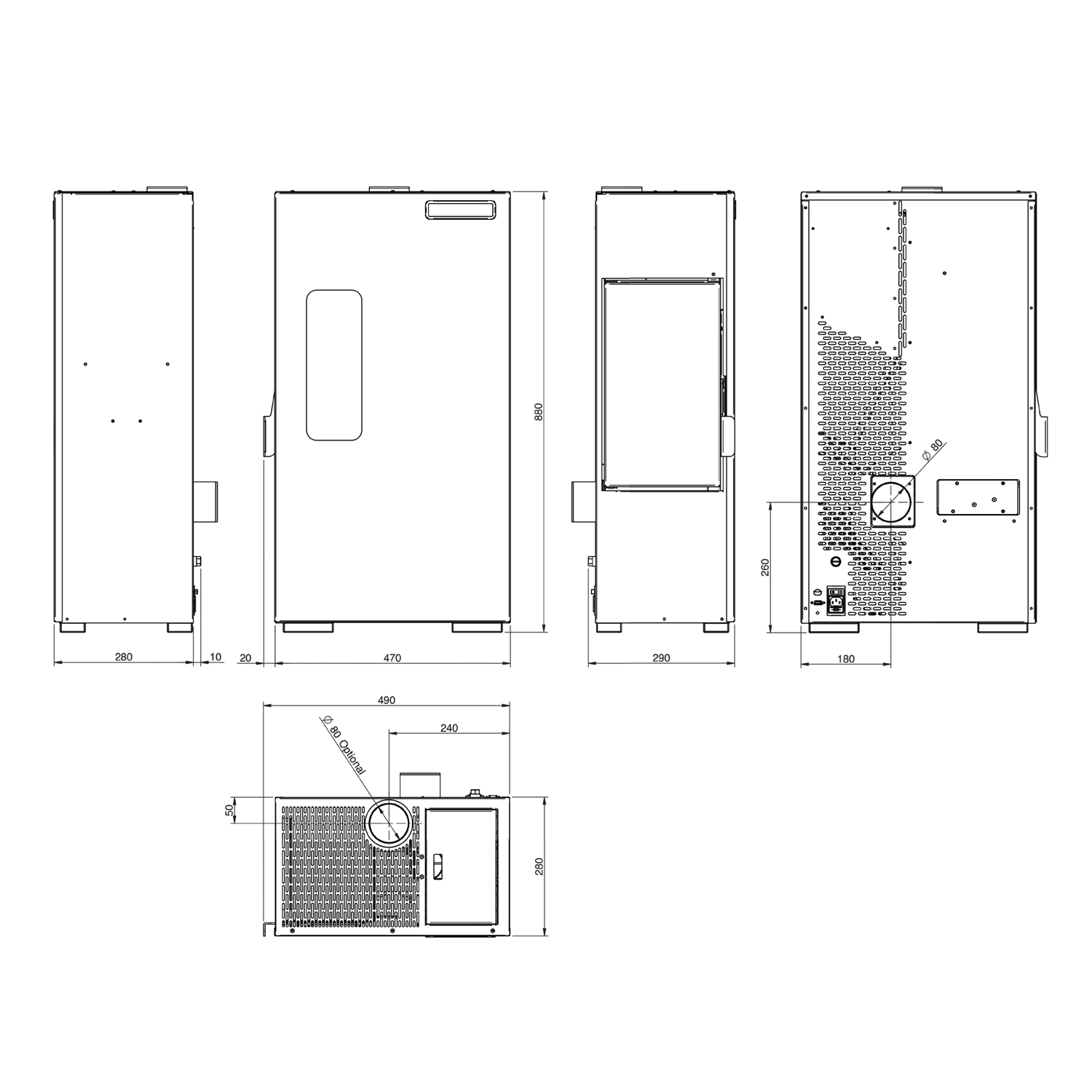 Wamsler Slim 5 Pelletofen