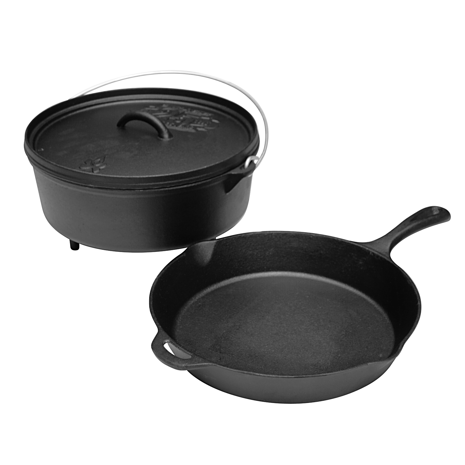 Camp Chef Classic Dutch Oven SDO-12 + Cast Iron Pfanne 30 cm + Deckel