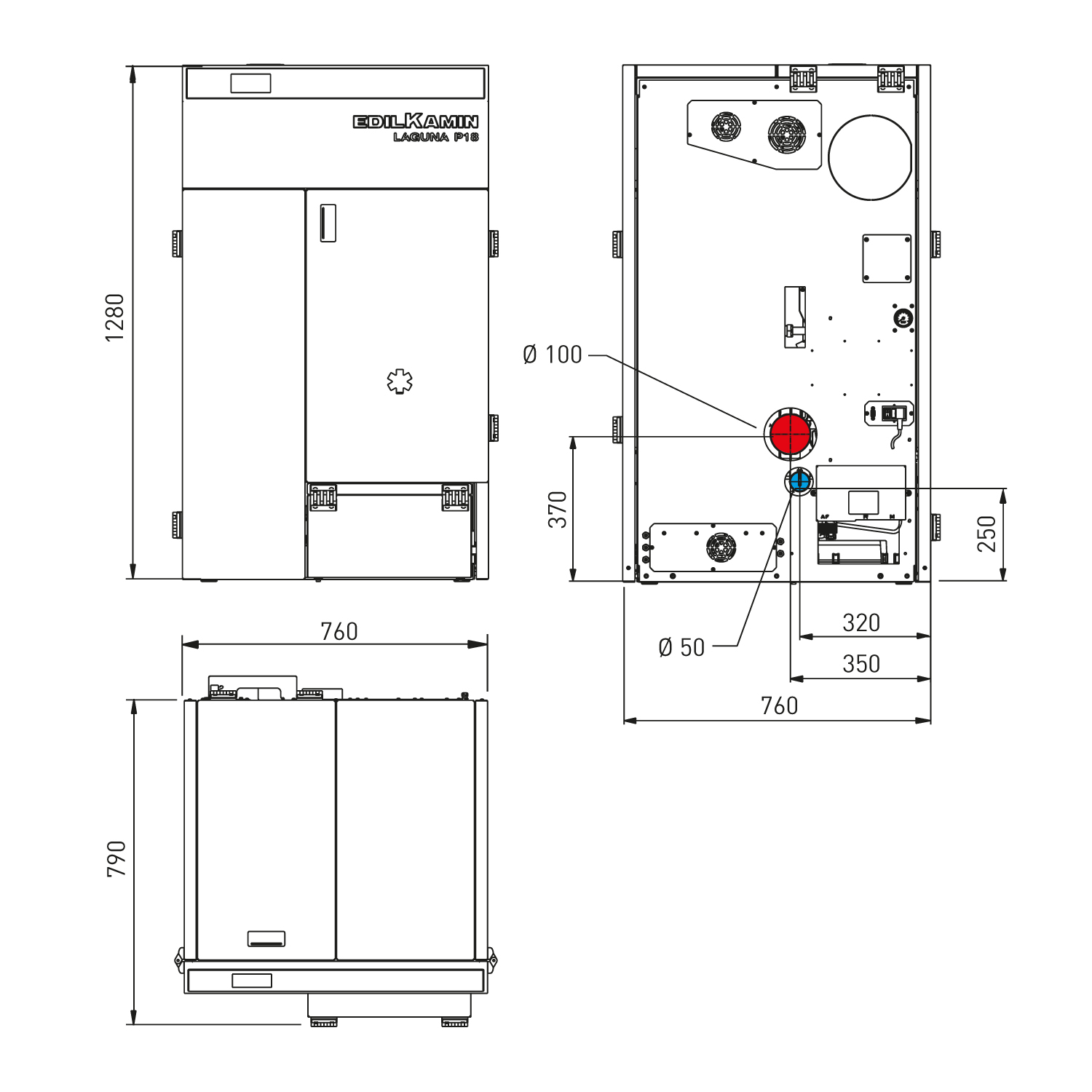 Edilkamin Laguna2 P 18 Wasserführender Pelletkessel