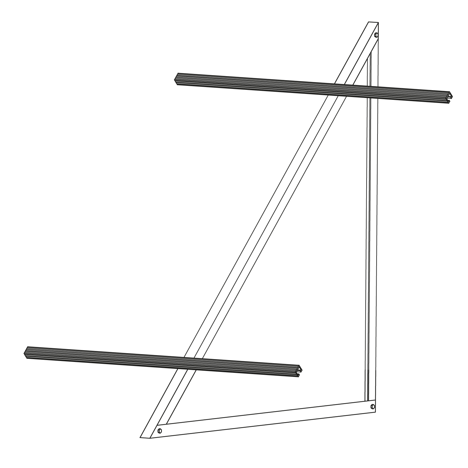 Sunex Flachdachmontageset für 1 Flachkollektor Basicx 2.0