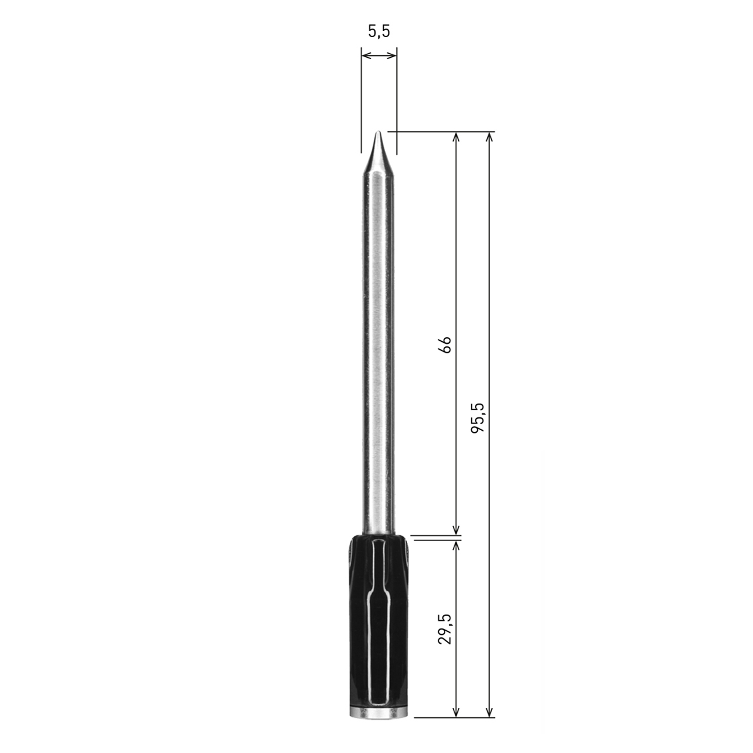 The MeatStick Mini Einzelstick Temperaturfühler Schwarz