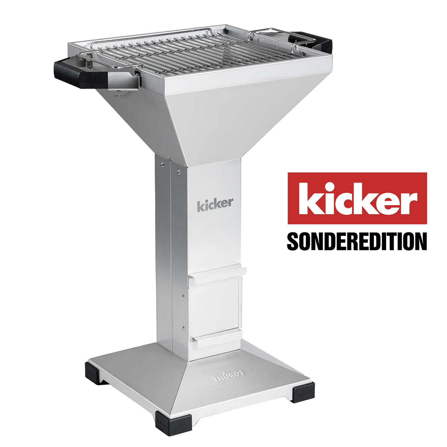 Thüros T3 Säulengrill Grillfläche 42 x 42 cm mit Standfuß Kicker-Sonderedition