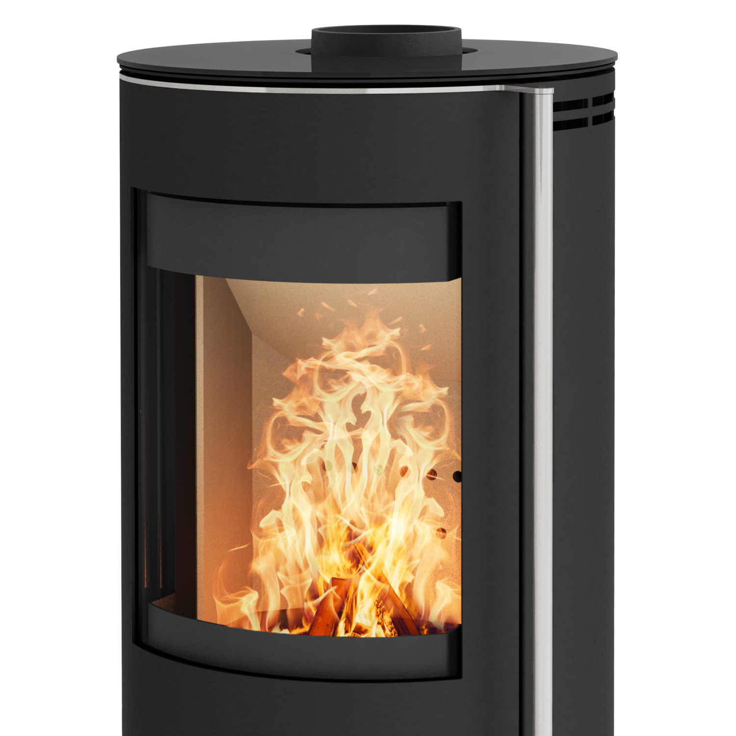 Fireplace Elite Toronto Kaminofen Stahl Schwarz mit Abdeckplatte Glas