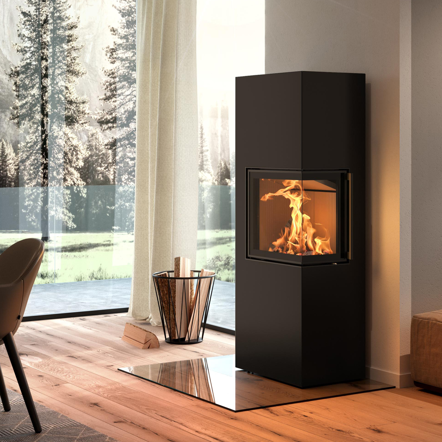 Spartherm Lungo 2R Kaminofen Nero