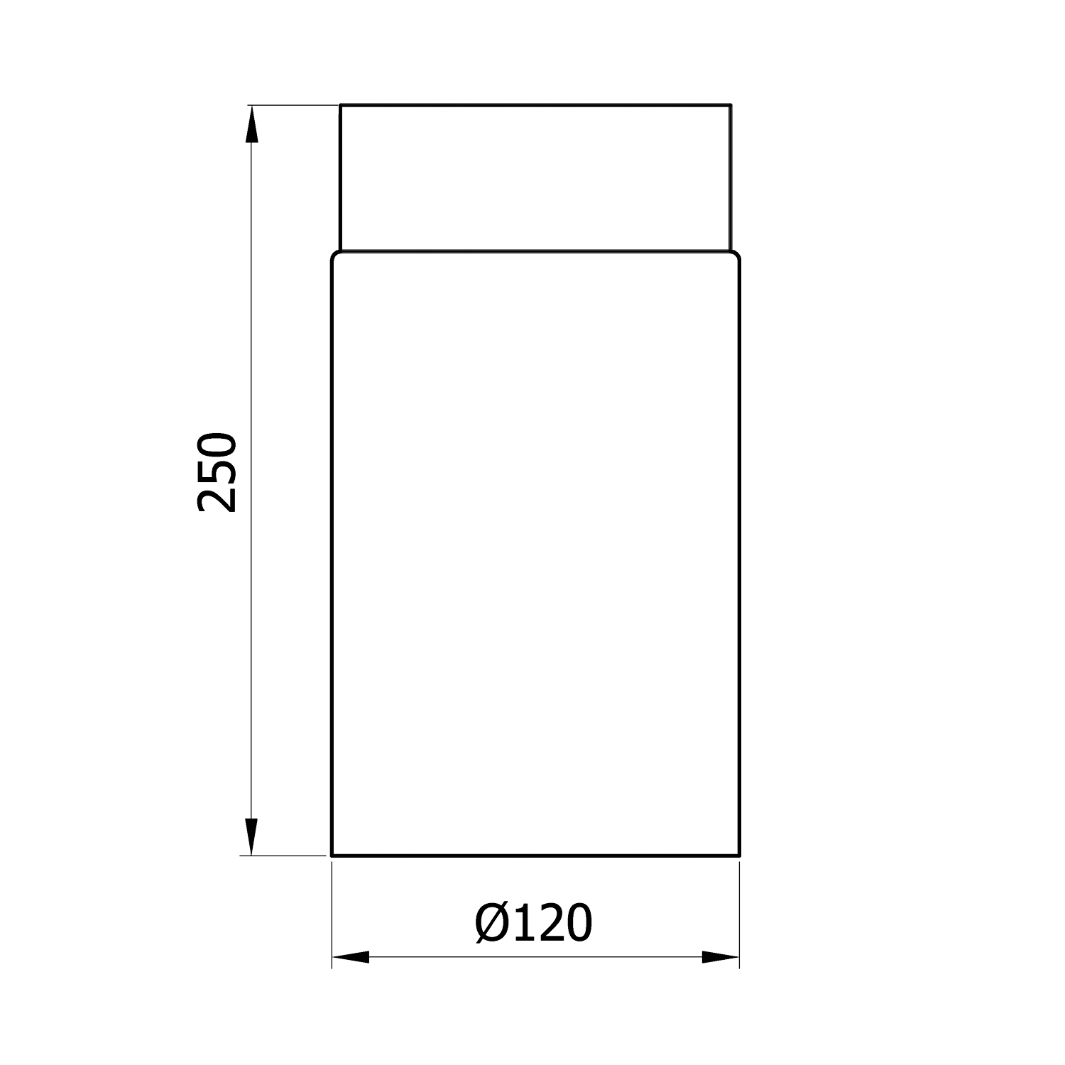 raik Rauchrohr / Ofenrohr 120mm - 250mm schwarz