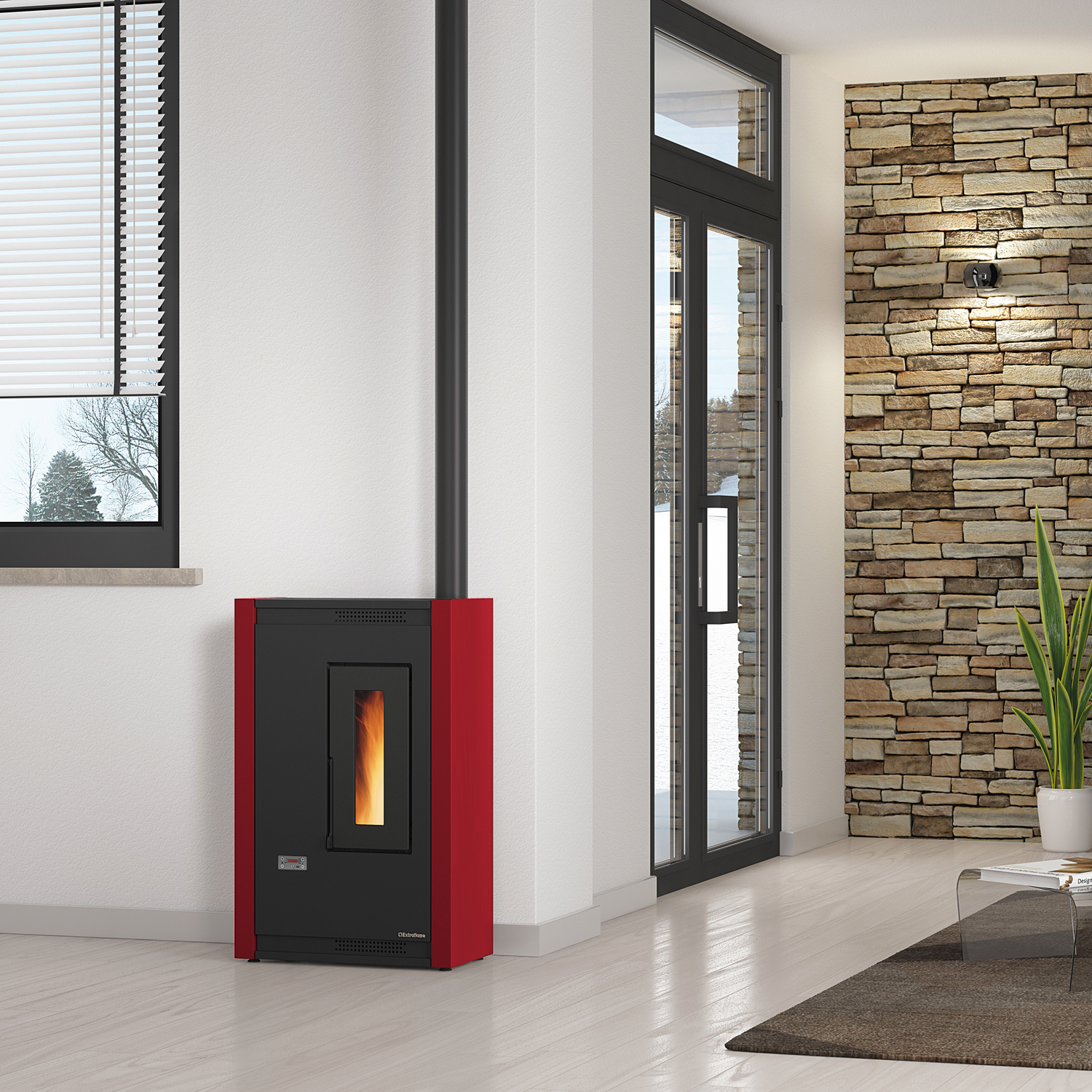 Extraflame Luisella 5.0 Pelletofen Bordeaux