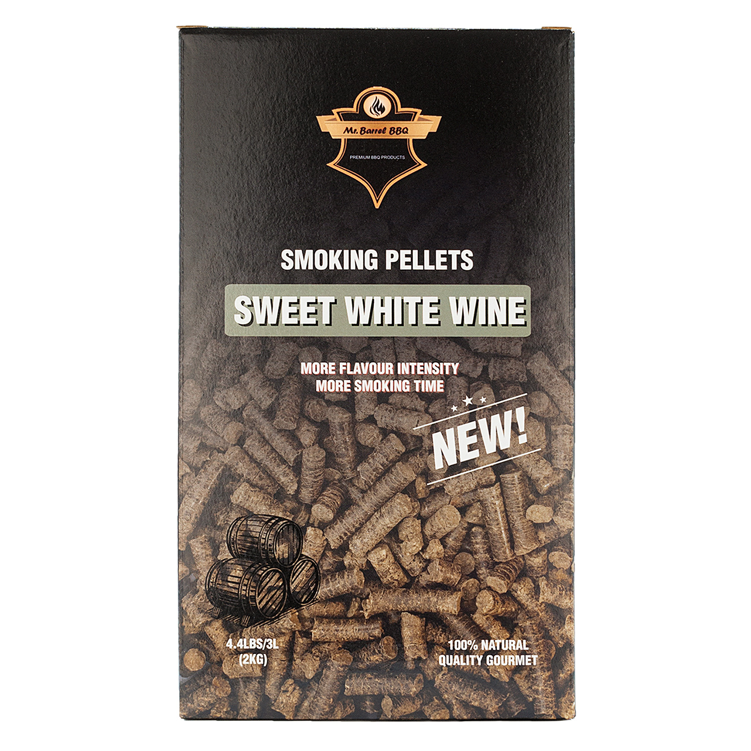 Mr. Barrel BBQ Smoking Pellets L Sweet White Wine, 2 kg