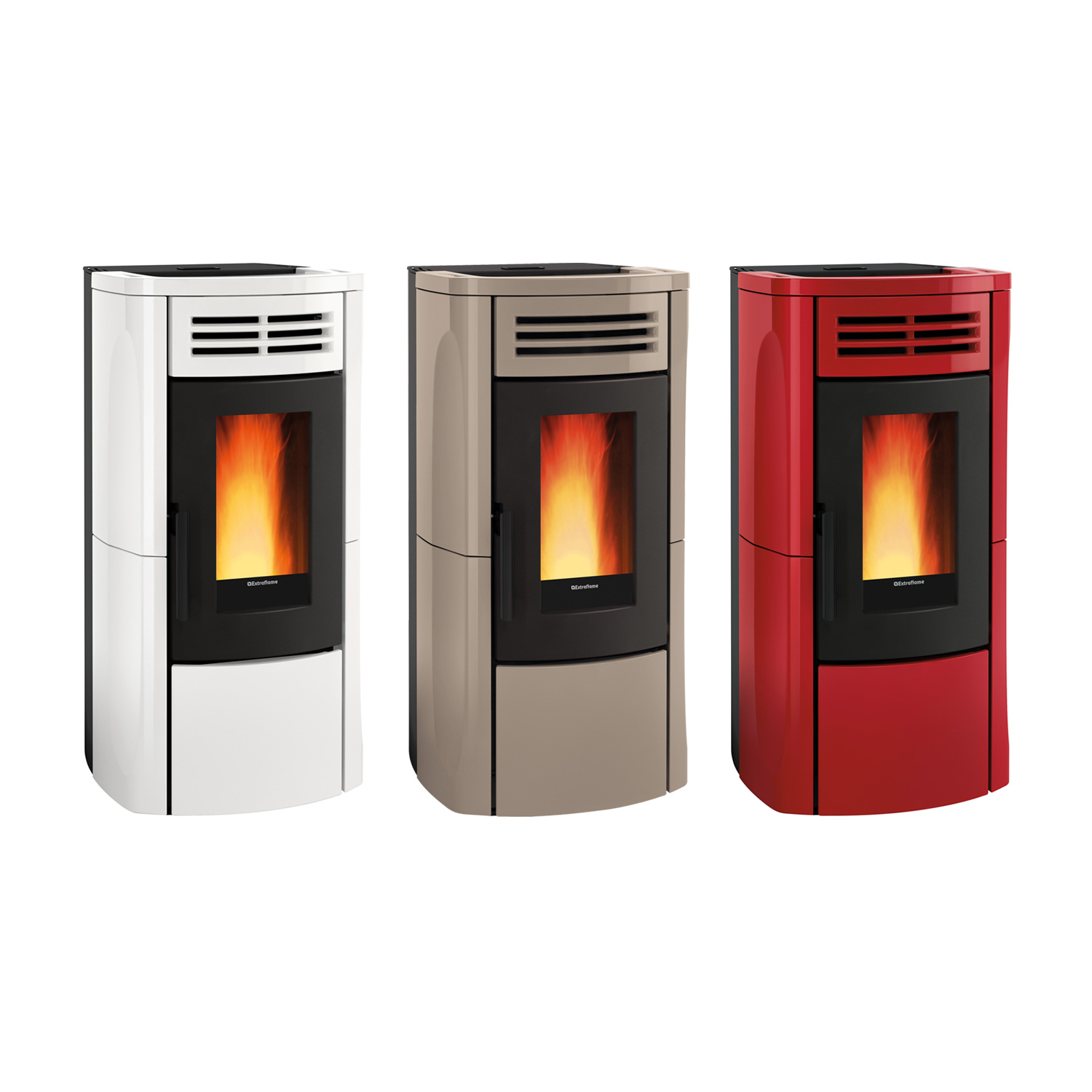 Extraflame Evolution Line Terry Plus Pelletofen Majolika Bordeaux