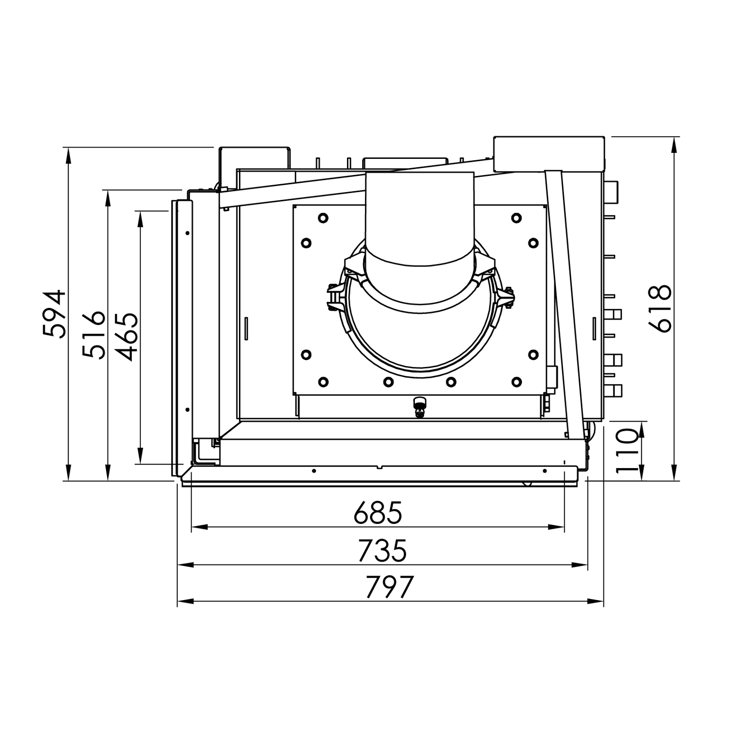 Spartherm Varia 2Lh H2O Kamineinsatz wasserführend Ecke