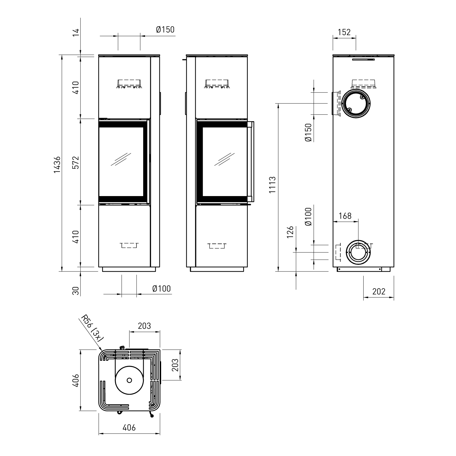 Spartherm Cubo L Kaminofen Titan