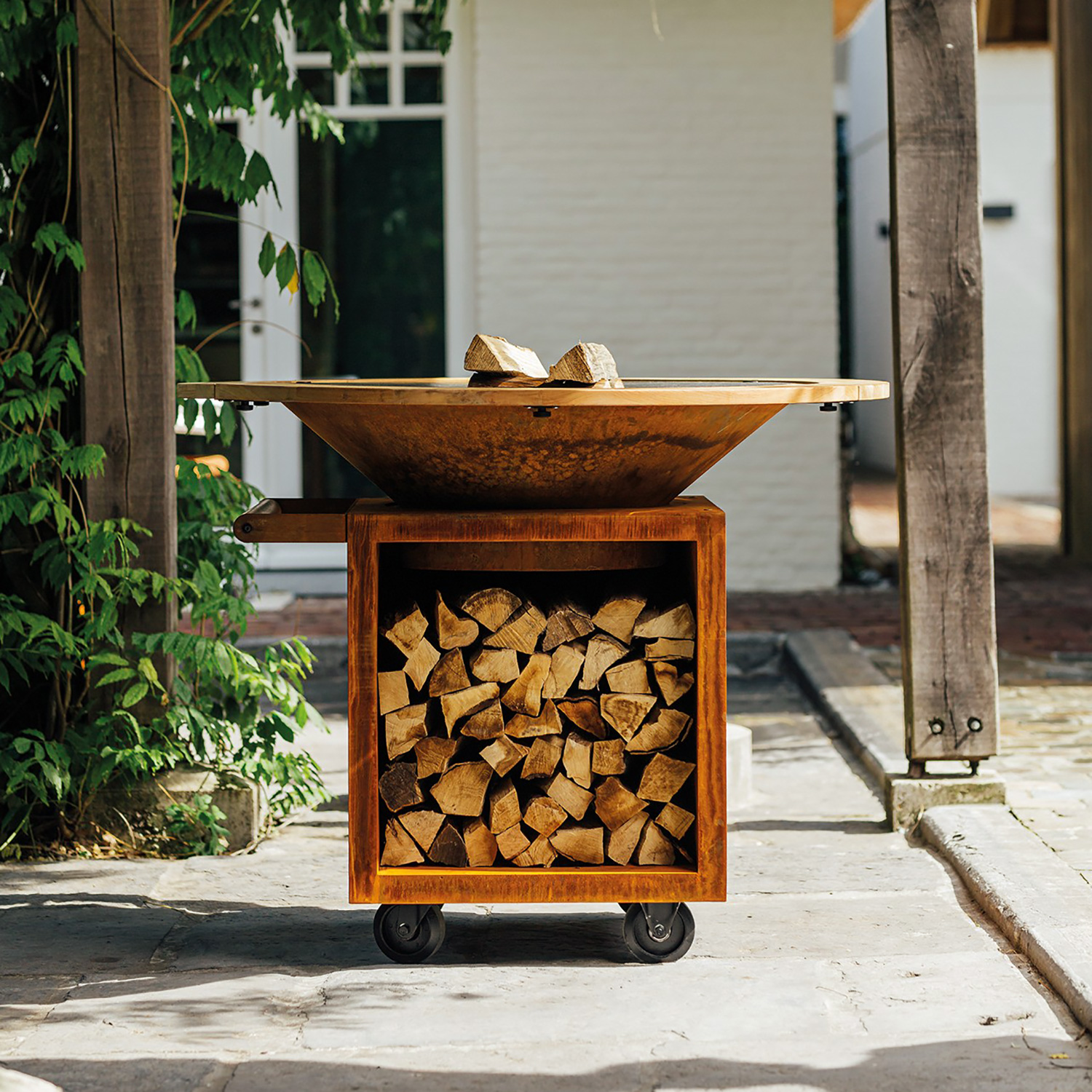 OFYR Hitzeschutzring Teakholz für 100-er Grill & Feuerstelle