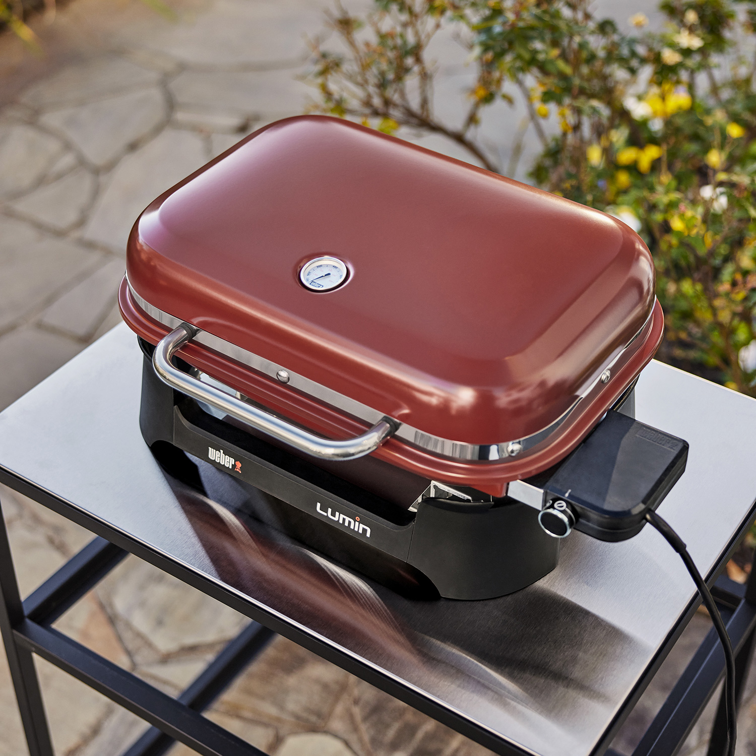 Weber Lumin Elektro-Tischgrill Rot