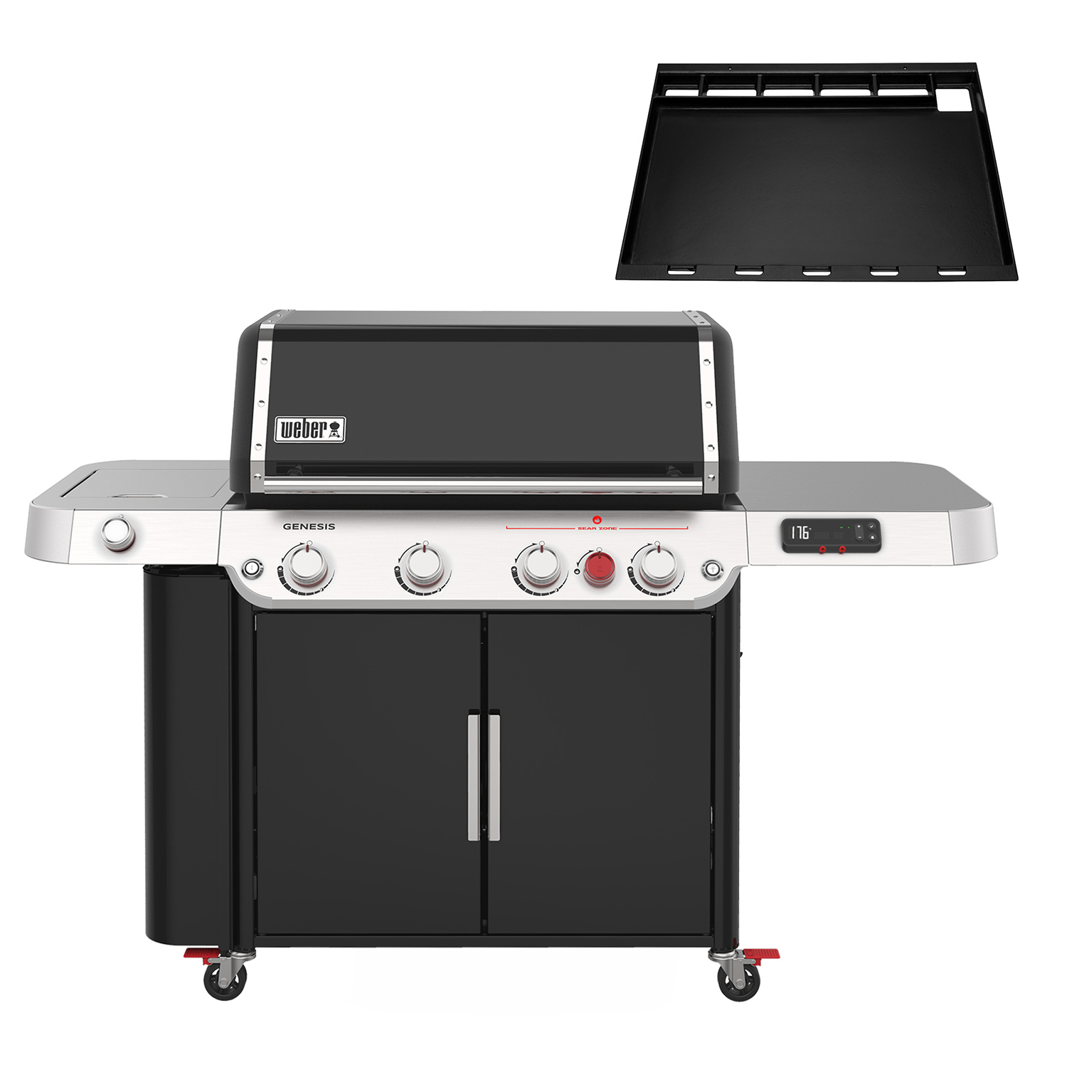 Weber Genesis EPX-470 Smart Gas-Grillstation Schwarz inkl. Grillplatte