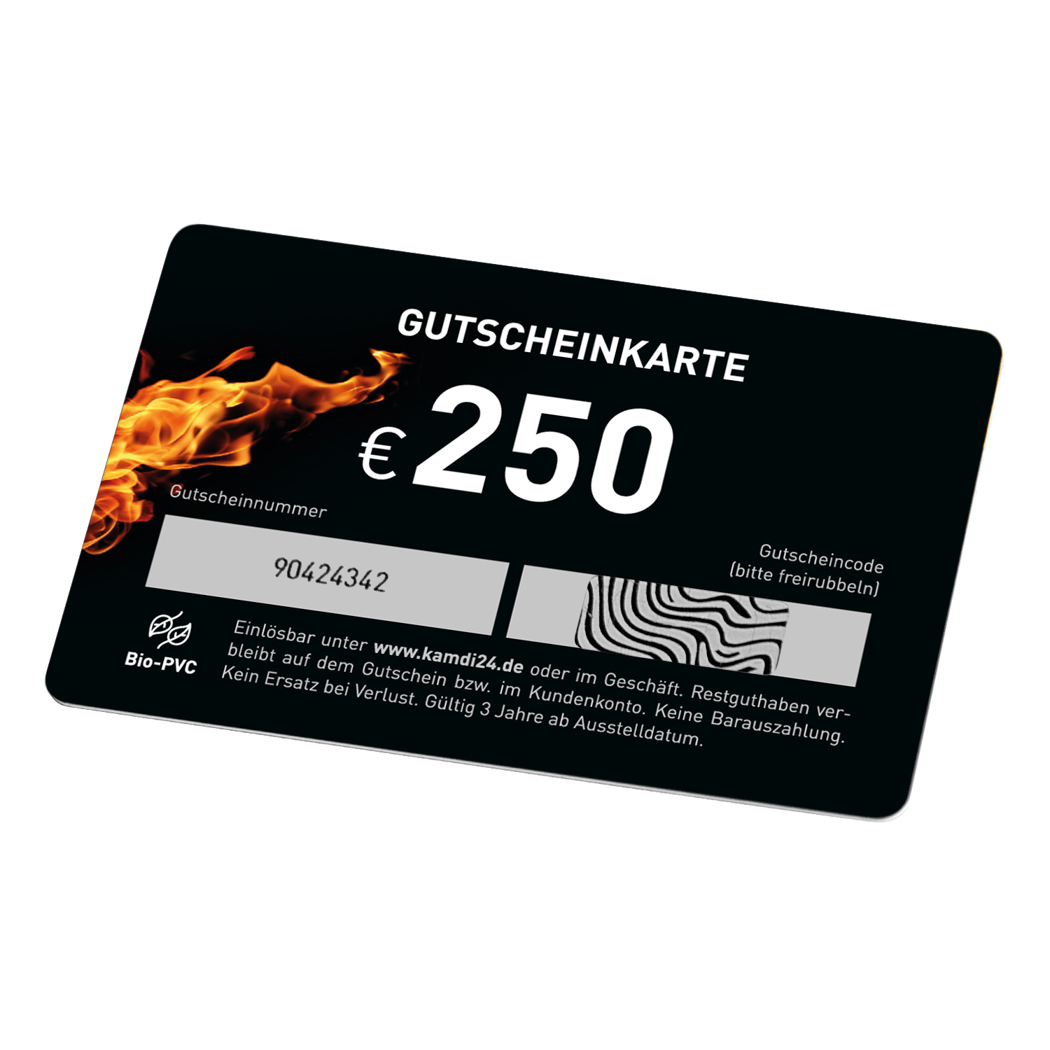 kamdi24 Geschenkgutschein Feuer 250 €