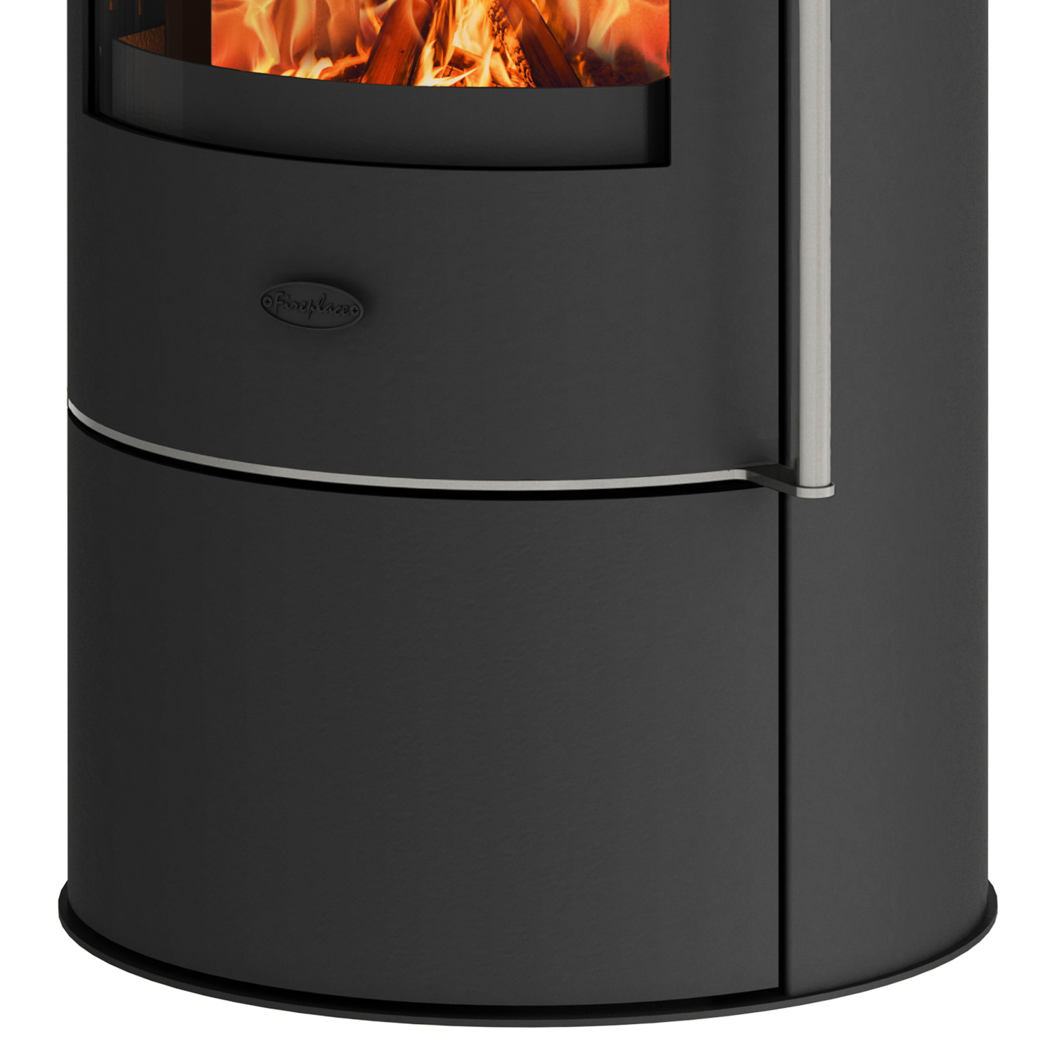 Fireplace Elite Angerona Kaminofen Stahl Schwarz mit Abdeckplatte Glas + 1 m³ Kaminholz gratis