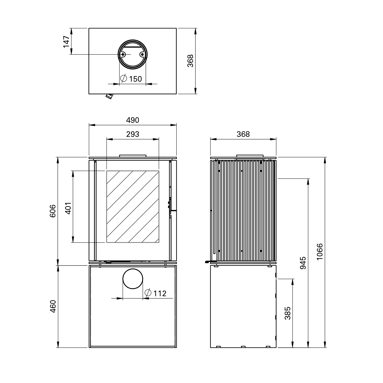 Schmitzker Cuby Steel Kaminofen