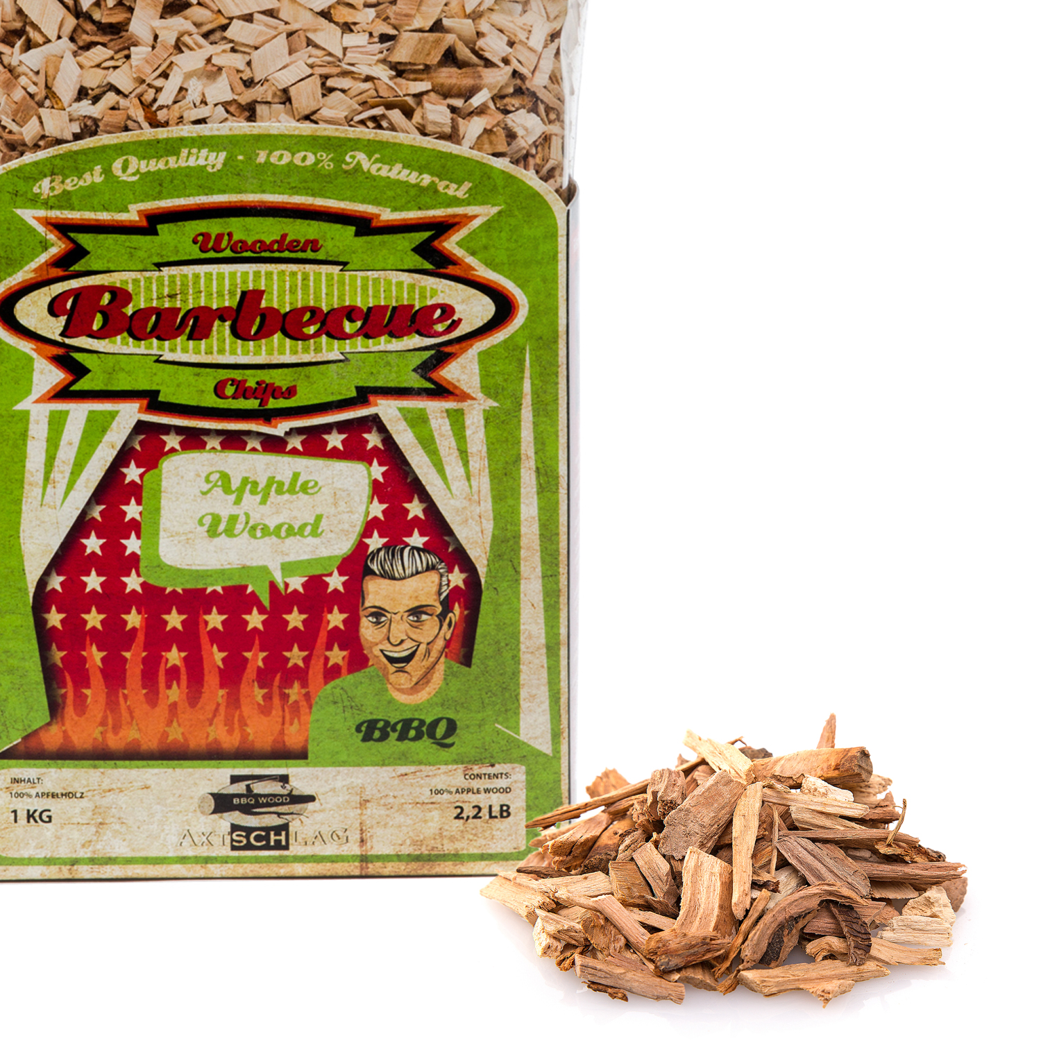 Axtschlag Wood Smoking Chips Apfel 1 kg