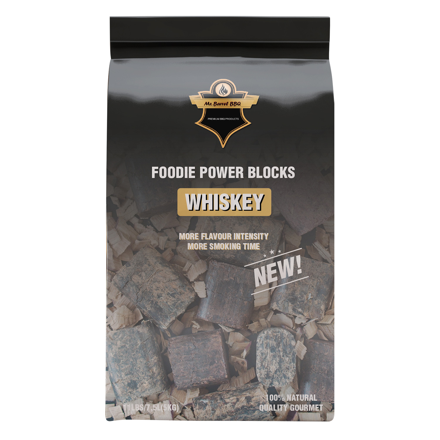 Mr. Barrel BBQ Foodie Power Blocks XL Whiskey, 5 kg