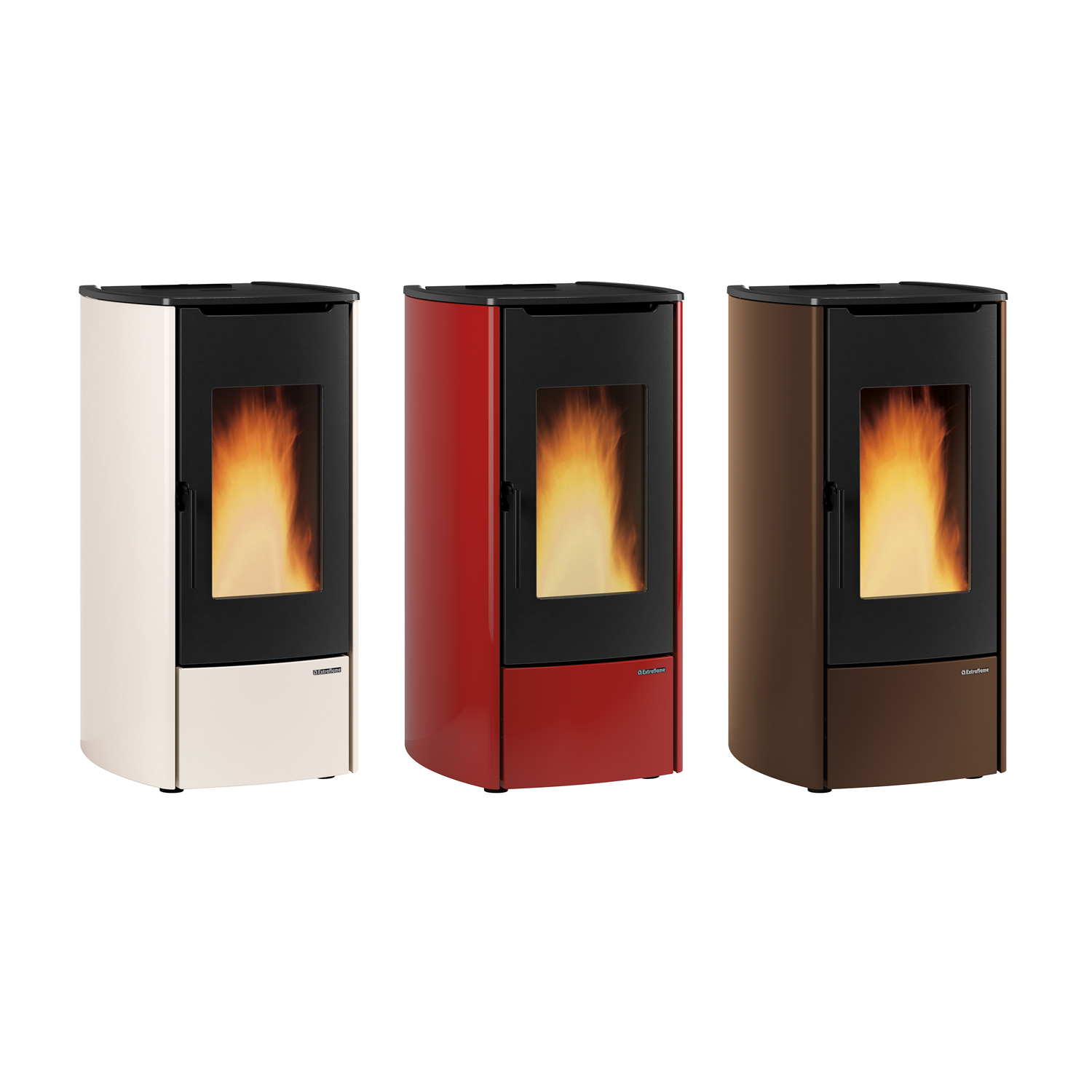 Extraflame Marina Idro H11 Wasserführender Pelletofen Stahl Bronze