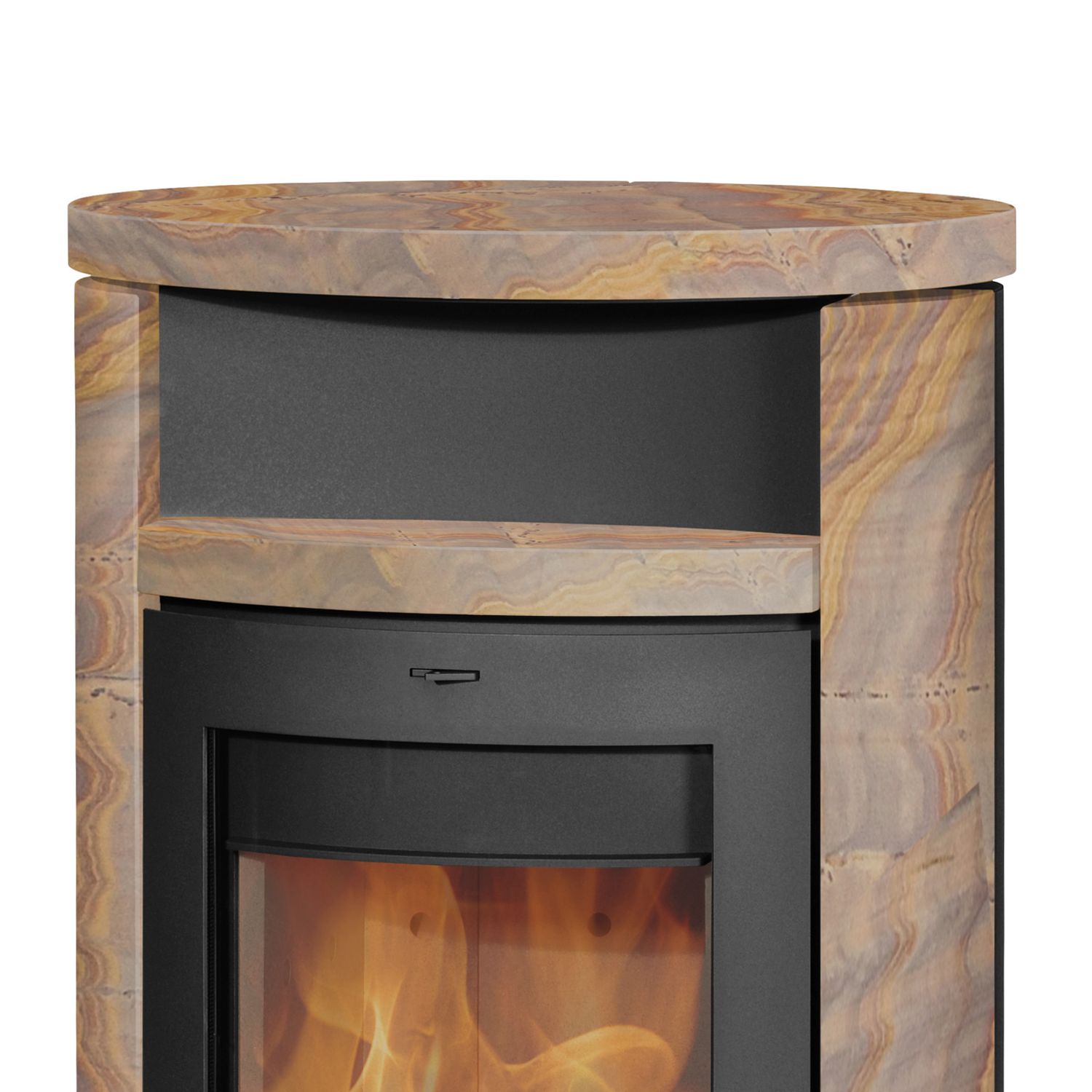 Fireplace Alicante Kaminofen Stahl Schwarz | Loticstone Sandstein