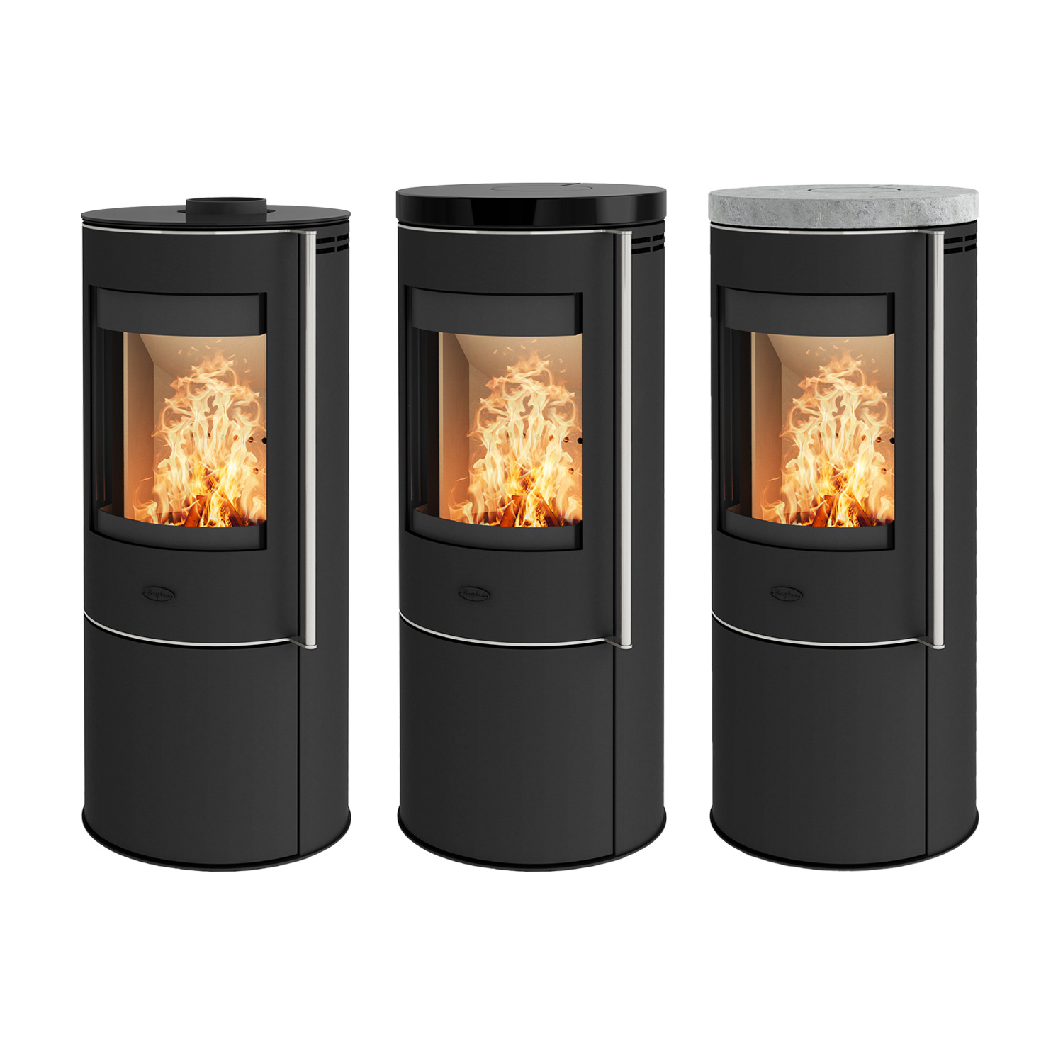 Fireplace Elite Toronto Kaminofen Stahl Schwarz mit Abdeckplatte Glas