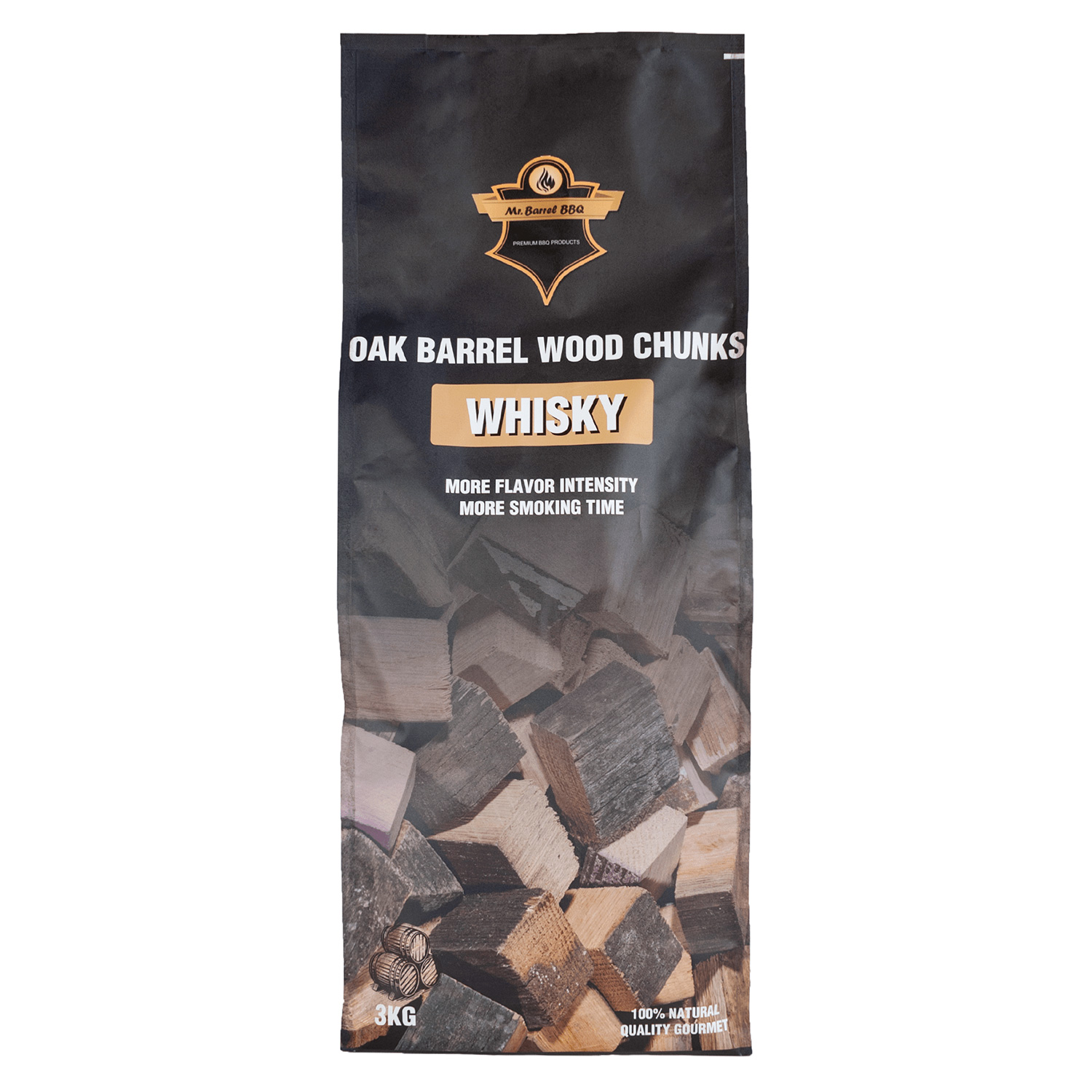 Mr. Barrel BBQ Chunks XL Whiskey, 3 kg