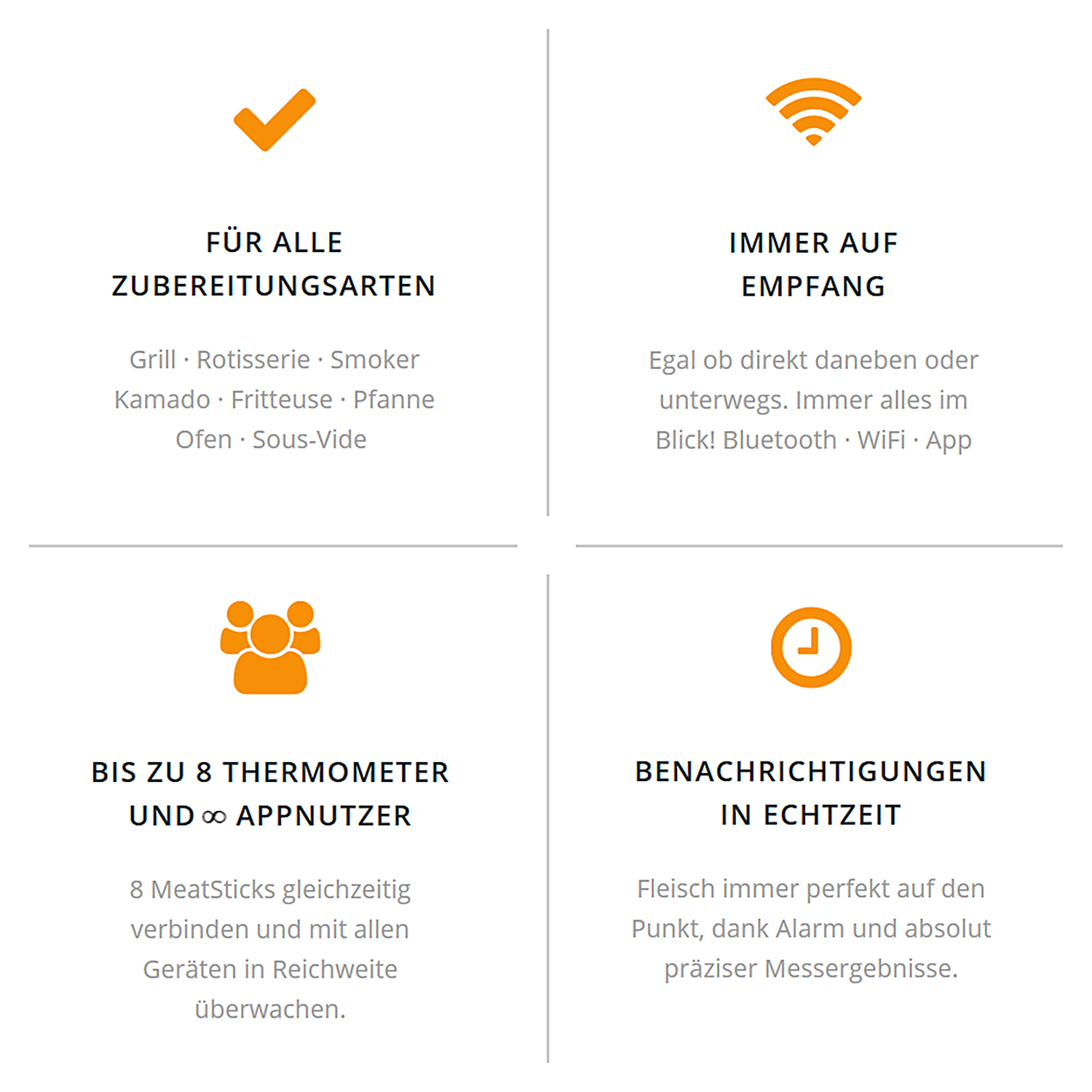 The MeatStick Set 4: 2x The MeatStick inkl. Ladegerät, WiFi Bridge und Transporttasche