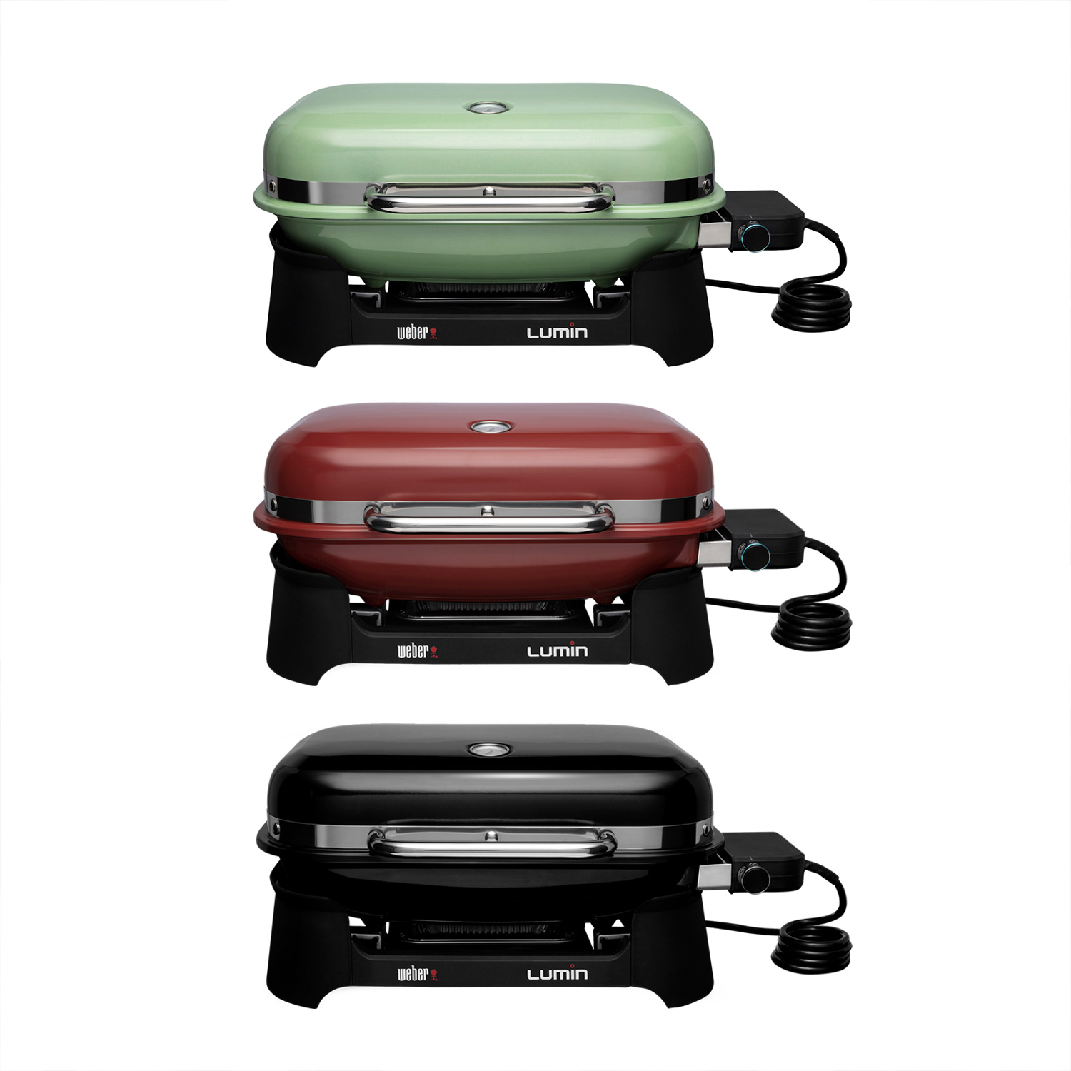 Weber Lumin Elektro-Tischgrill Mintgrün