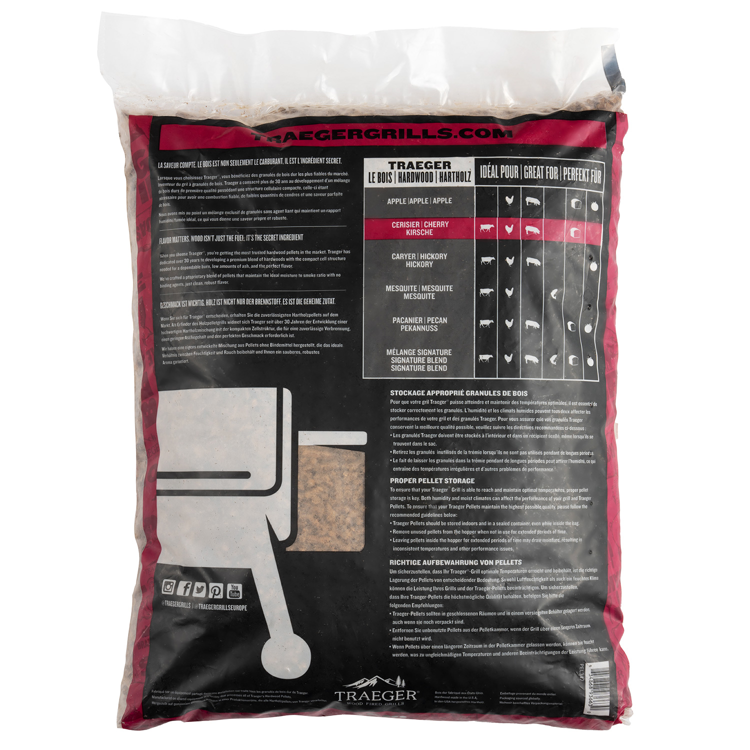 Traeger Hartholzpellets Kirsche 9 kg