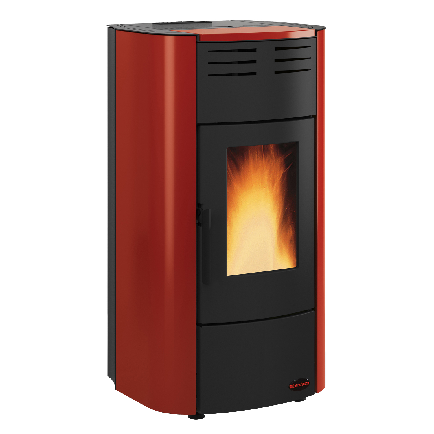 Extraflame Raffaella Idro H15 Wasserführender Pelletofen Stahl Bordeaux