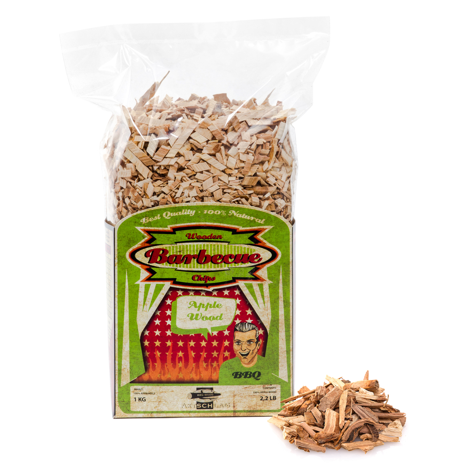 Axtschlag Wood Smoking Chips Apfel 1 kg