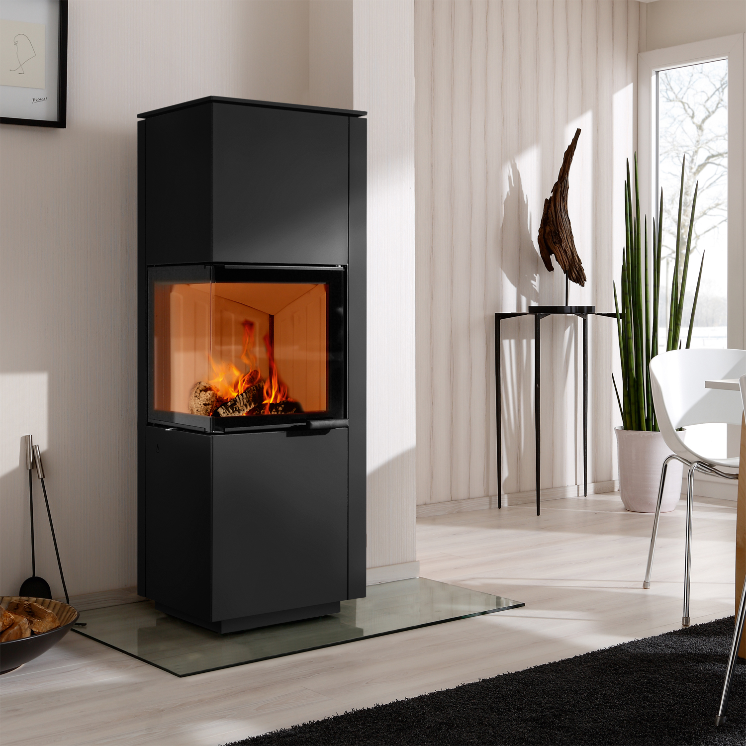 Spartherm Piko H2O wasserführender Kaminofen Nero