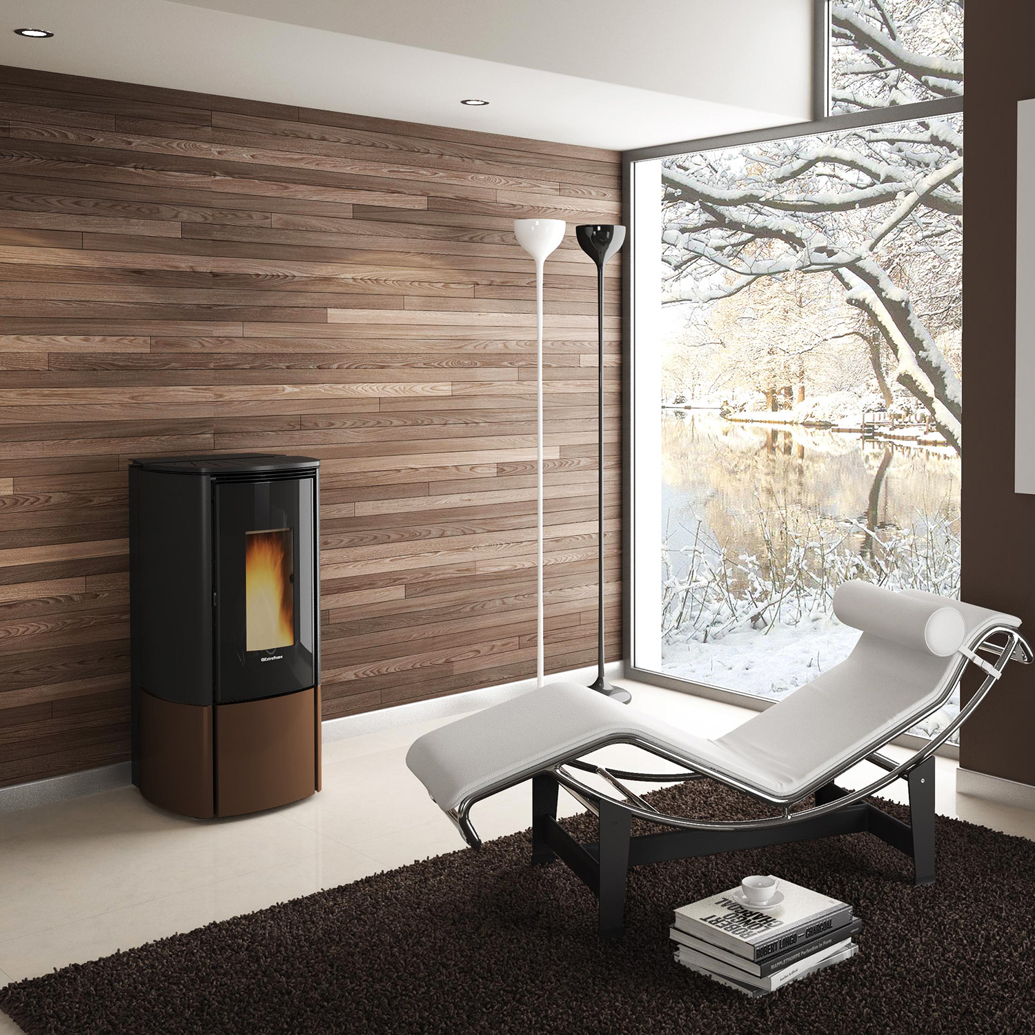 Extraflame Evolution Line Katia 11 Pelletofen Stahl Bronze