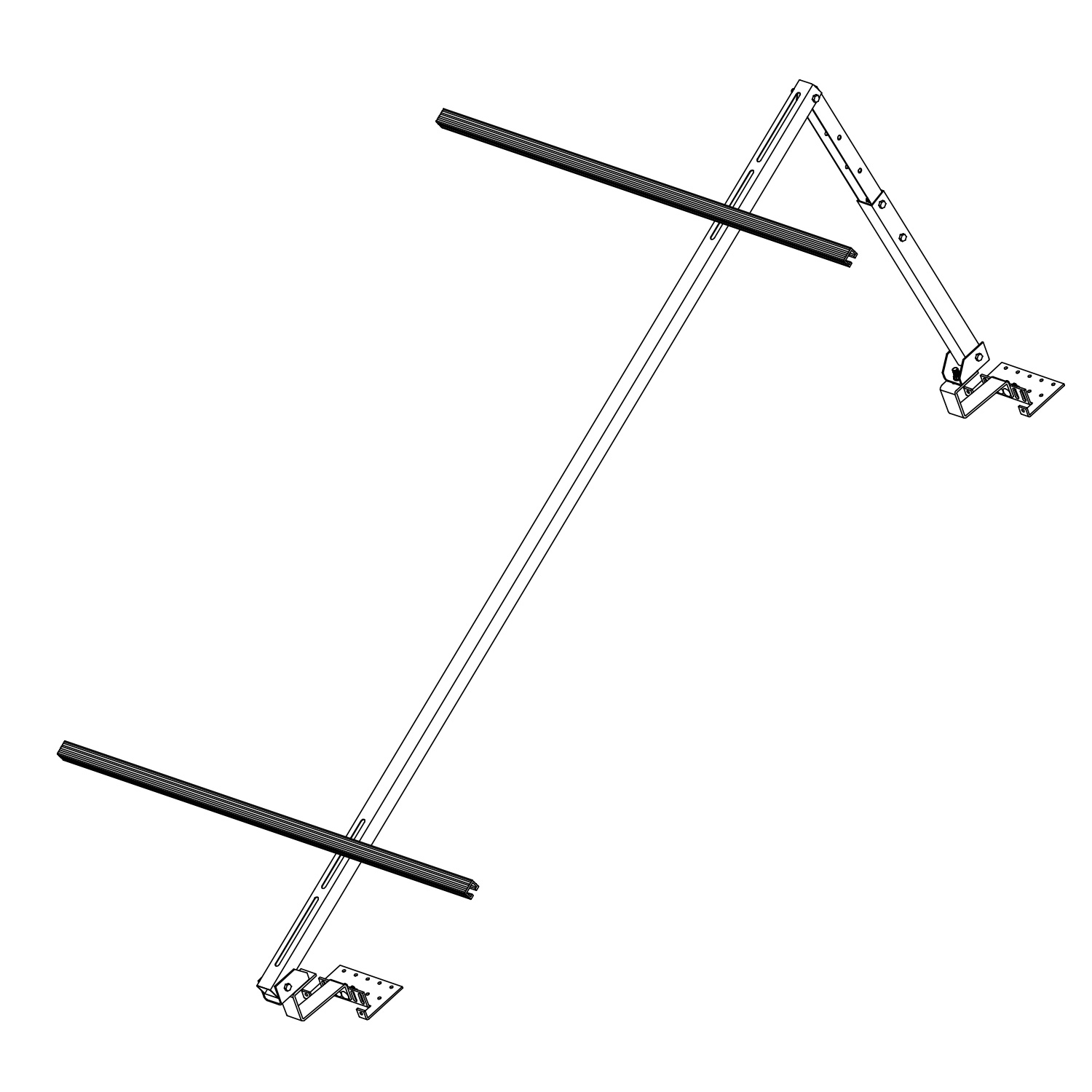 Sunex Standard Schrägdacherweiterungsset 10-25 Grad für 1 Flachkollektor Basicx 2.0