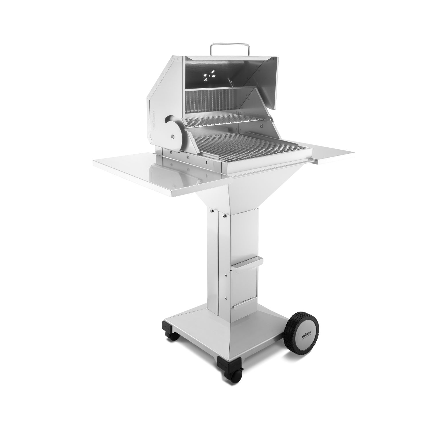 Thüros T3 Holzkohle-Grillstation Grillfläche 42 x 42 cm mit 4 Rollen